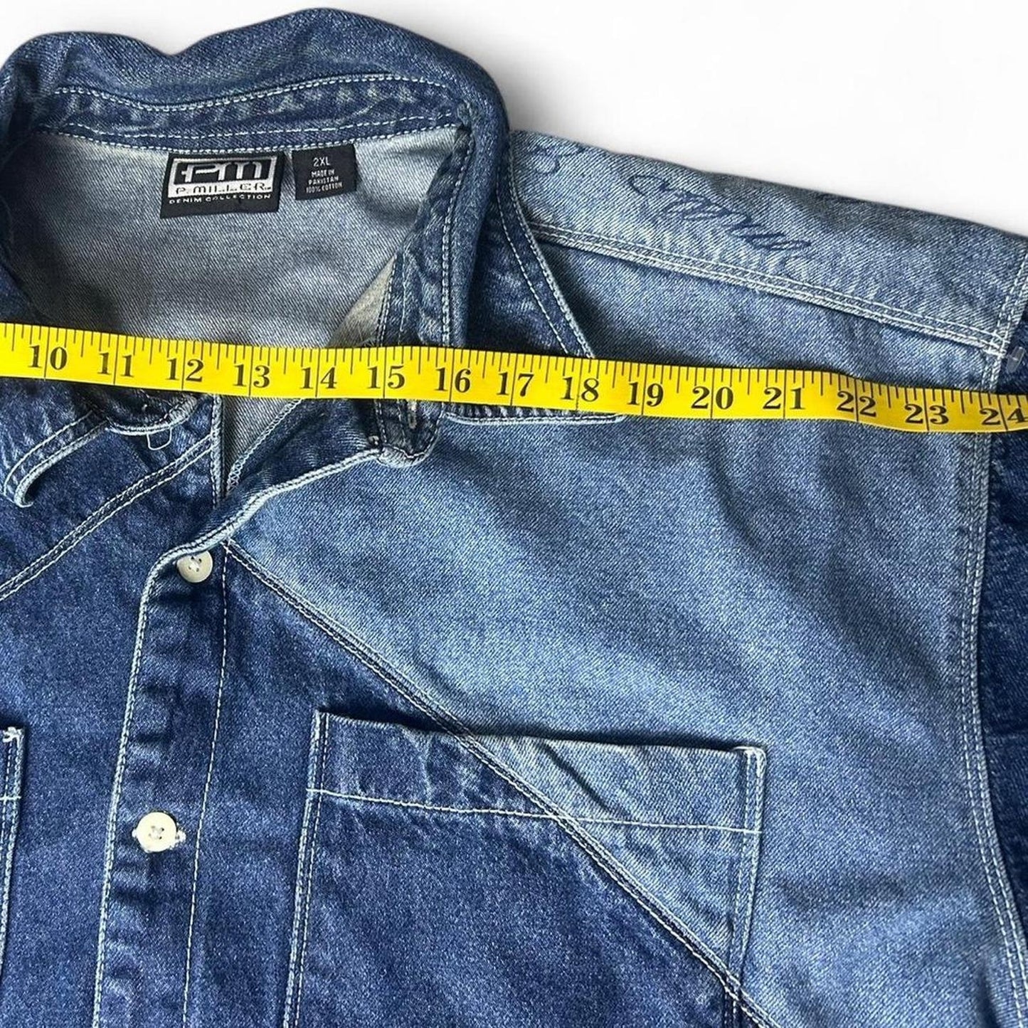 Vintage p miller patchwork denim