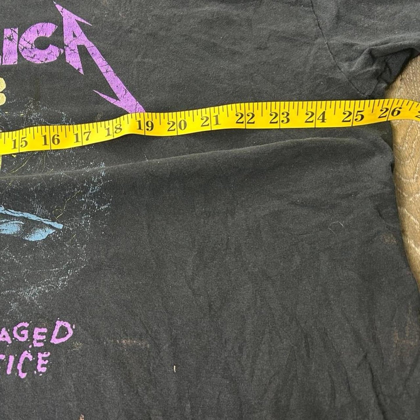 Metallica damaged justice skull tee