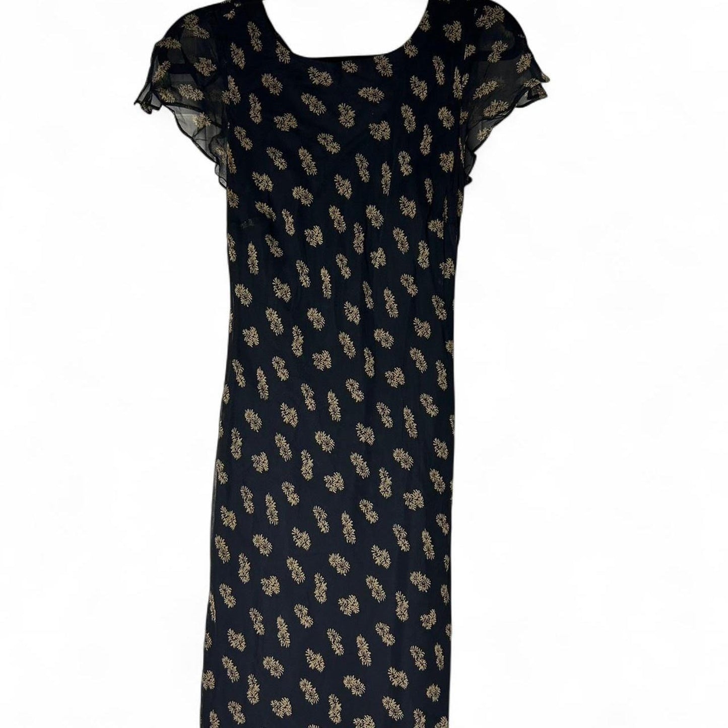 Black and gold robbie bee cowl neck dress