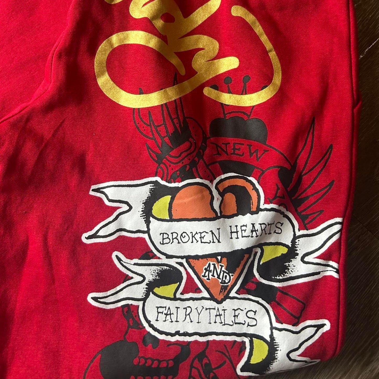 Rare ed hardy red and white tracksuit