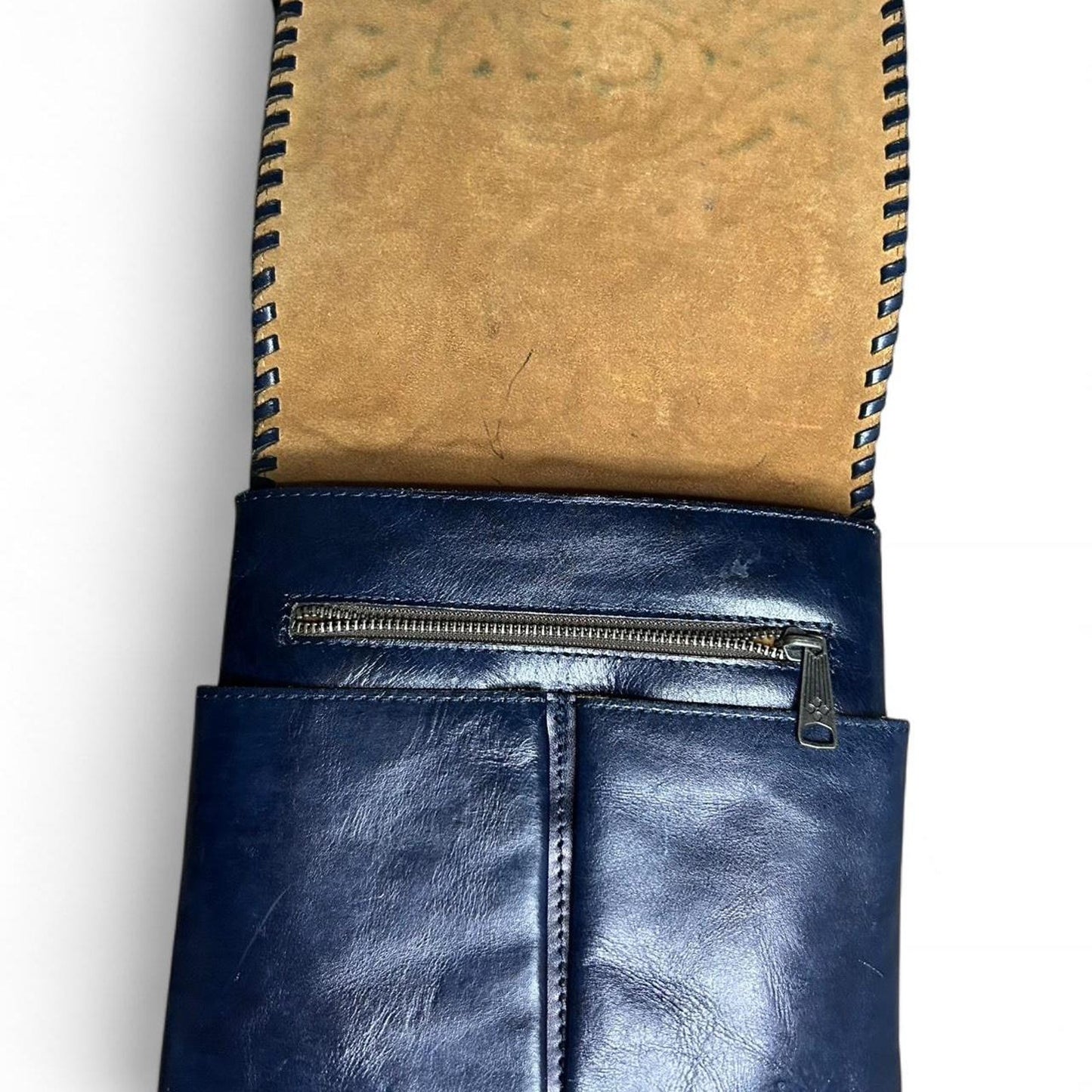 Patricia nash blue tooled leather