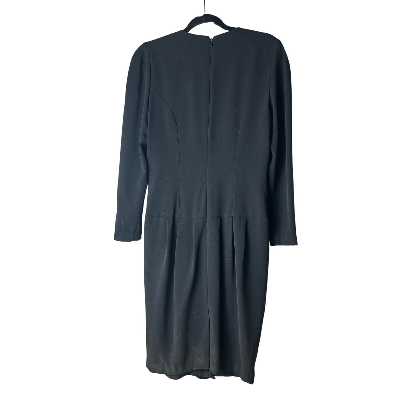lille rubin 90er Cocktailkleid, asymmetrisches Wickelkleid (Fake-Wickeloptik), Größe 6