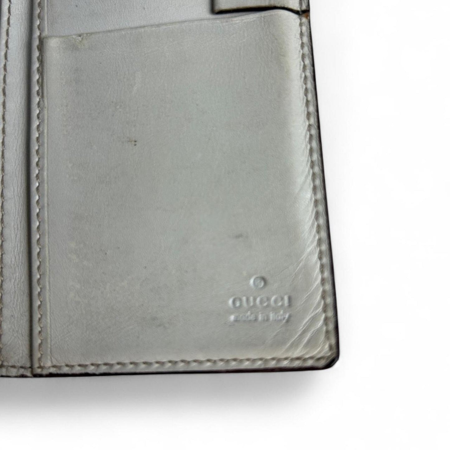 Gucci guccissima cream monogram leather