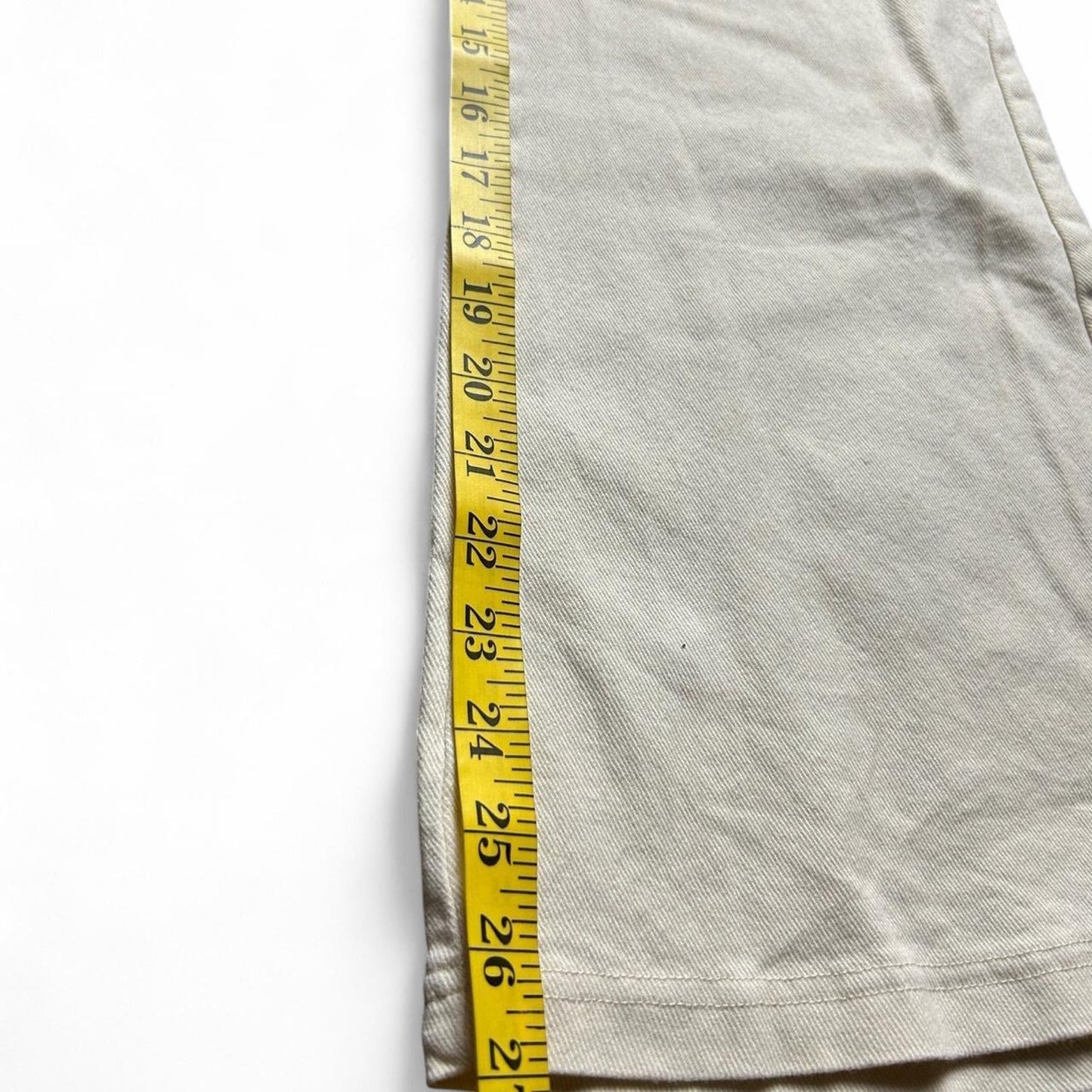 White denim mid rise petite