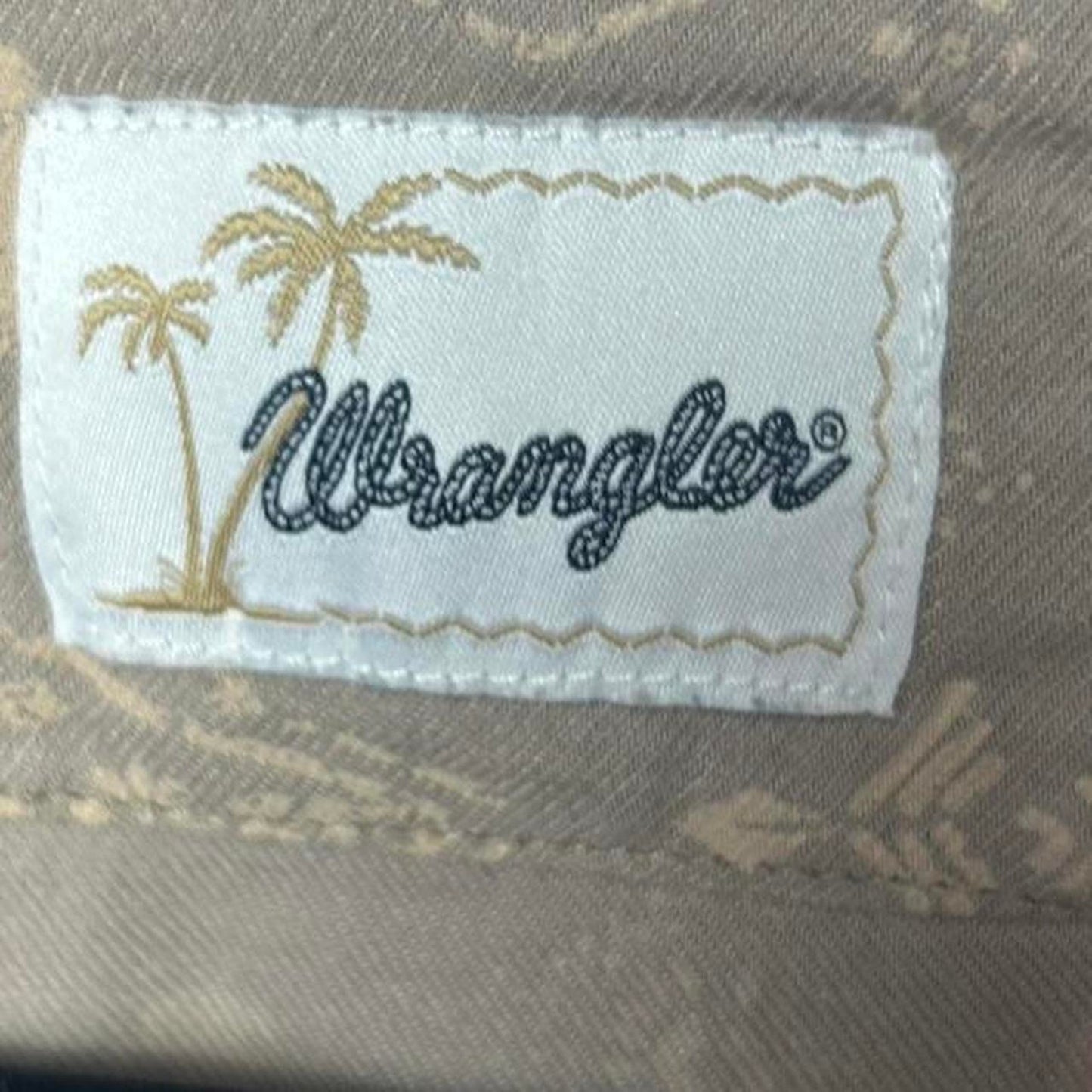 Brown wrangler button up shirt westernwear