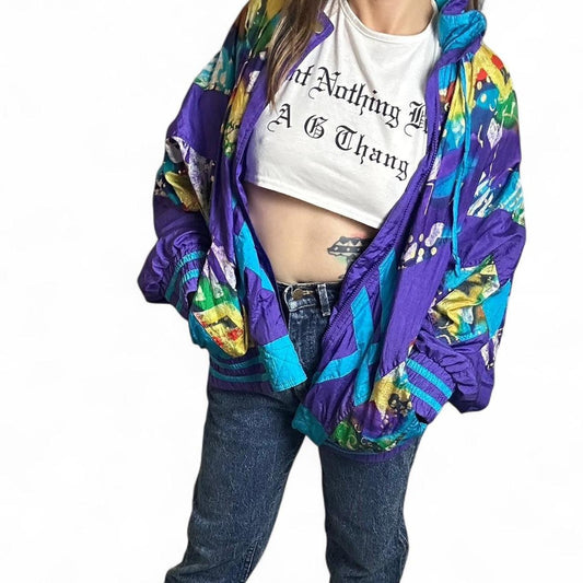 Retro 80s east west windbreaker