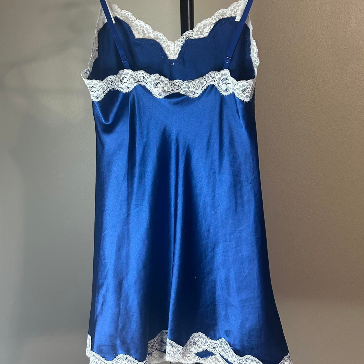 Blue silk and white