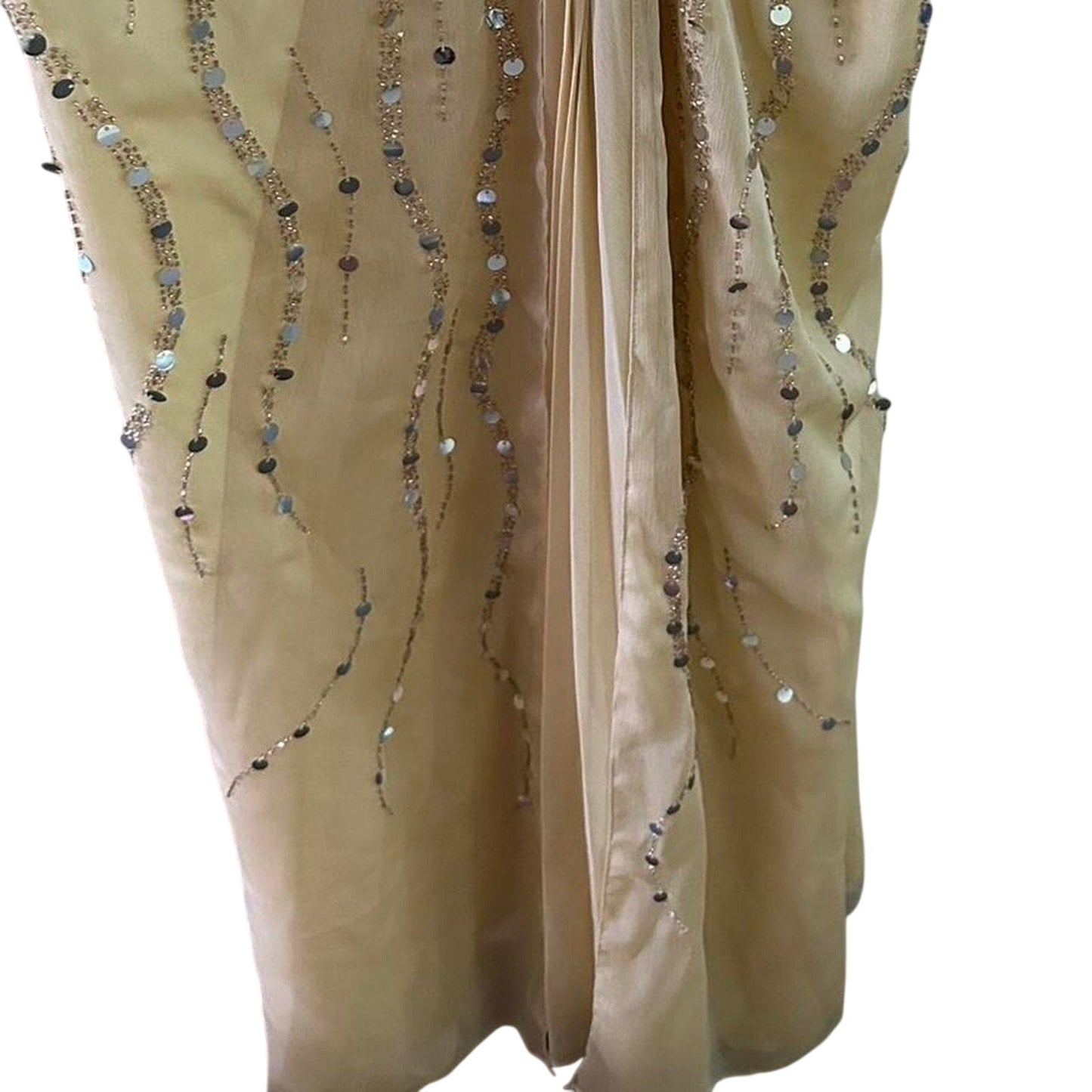 Y2K Gold Sequin Halter Dress Size 6 Formal Party Dress 2000s