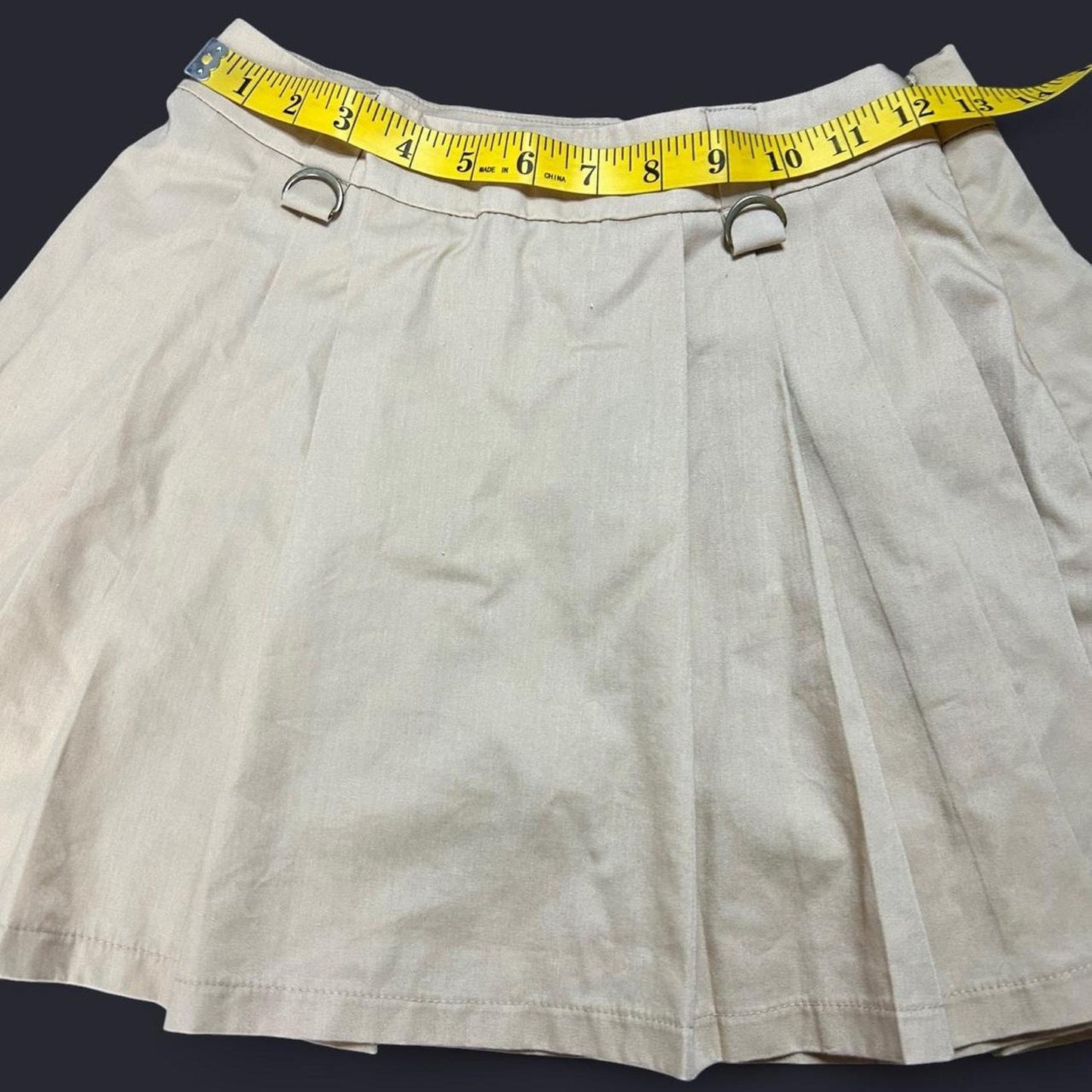 Forever21 cream pleated mini skirt