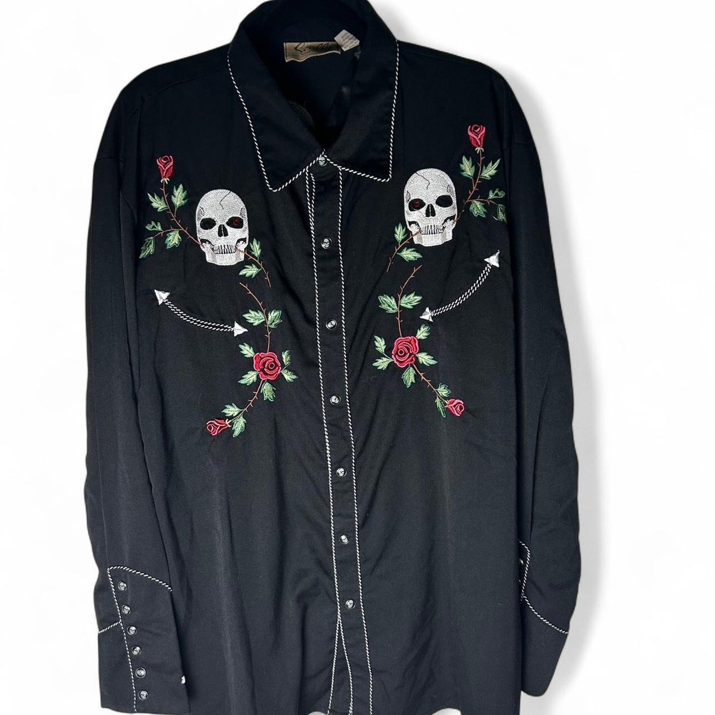 Scully black and red embroidered