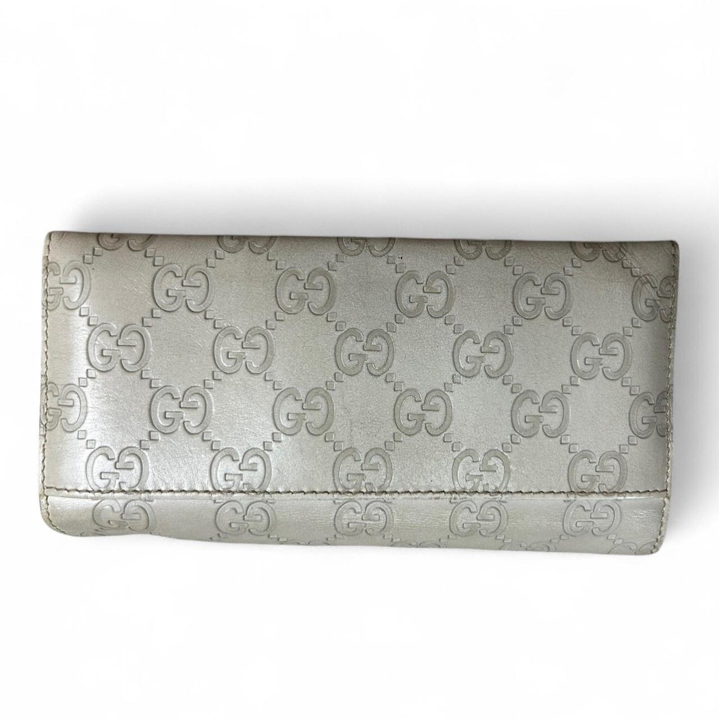 Gucci guccissima cream monogram leather