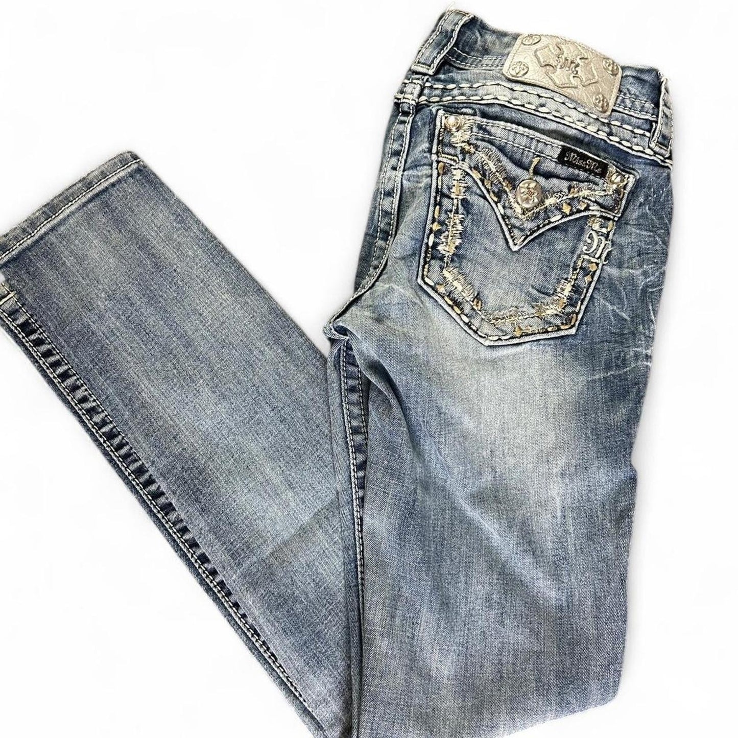 Miss me blue ankle skinny