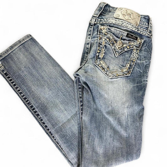 Miss me blue ankle skinny