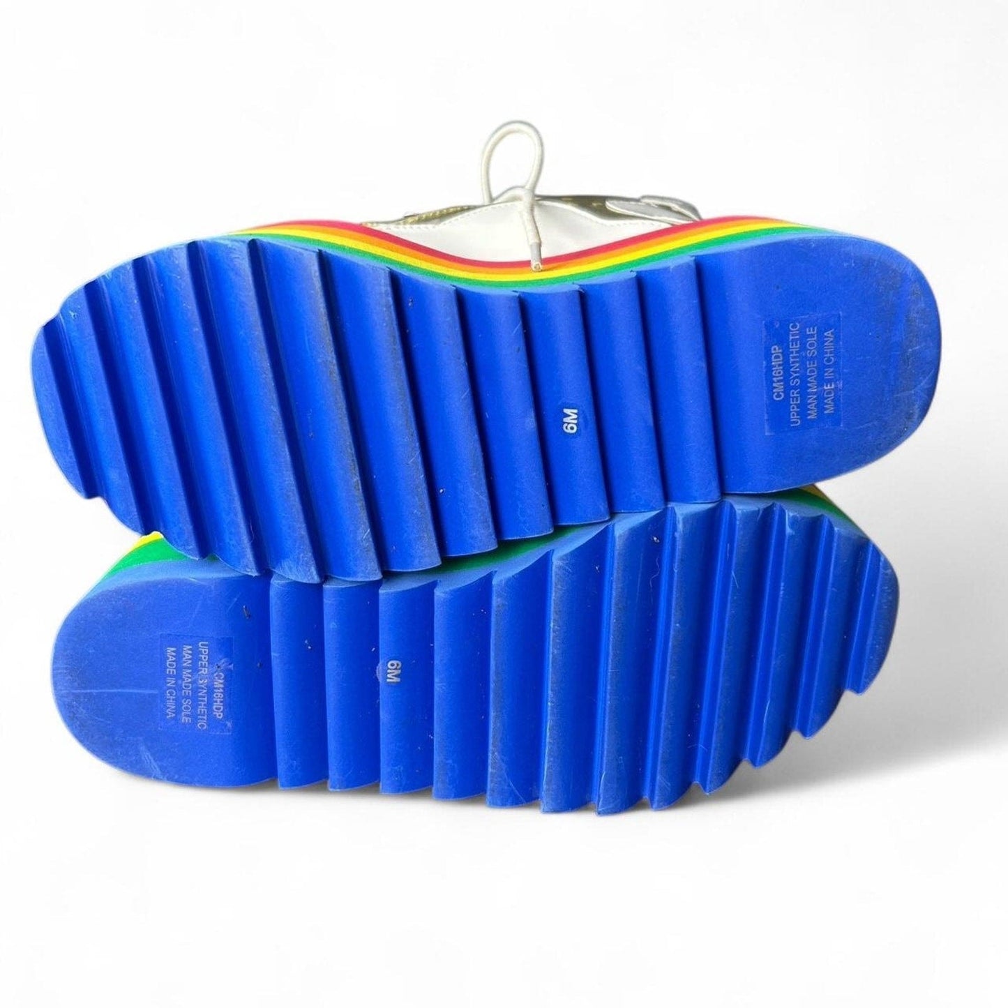 Dolls kill current mood rainbow platform cloud boots size 6m