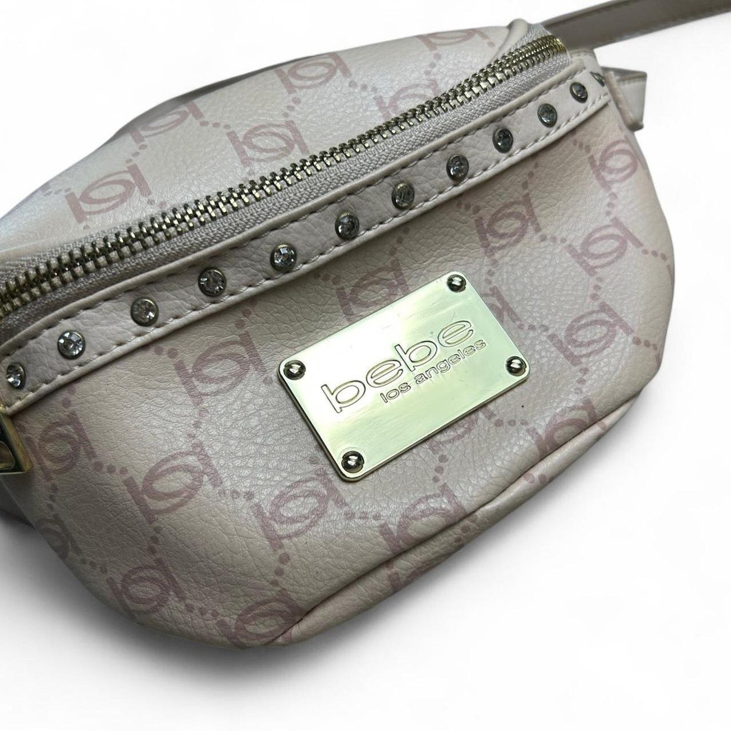 Bebe Pink monogram canvas belt bag