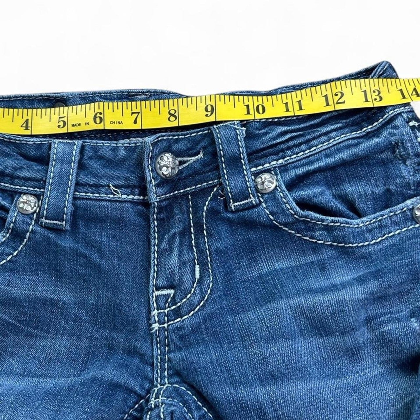 Miss me size 28x33 blue low rise bootcut