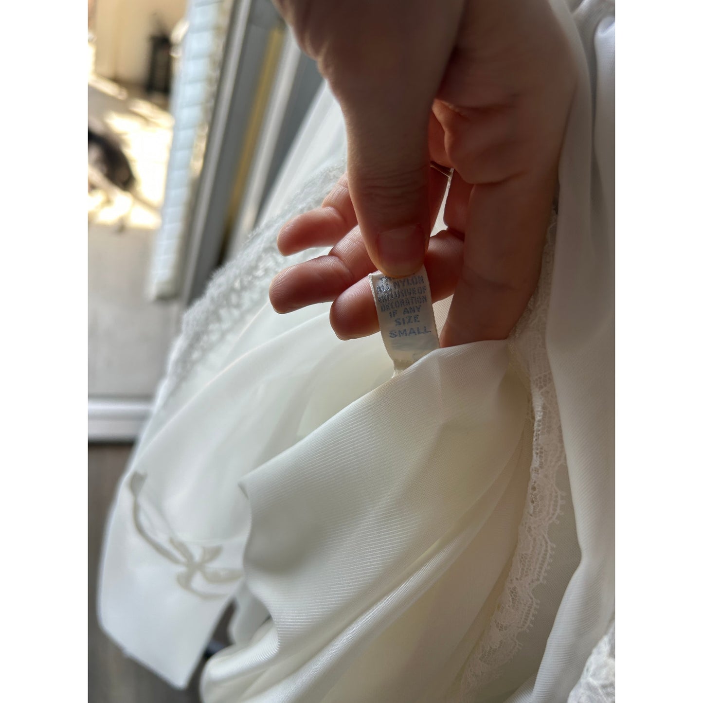 1960s Vanity Fair Bridal Peignoir Set Chiffon Robe + Slip Size S Vintage Bridal