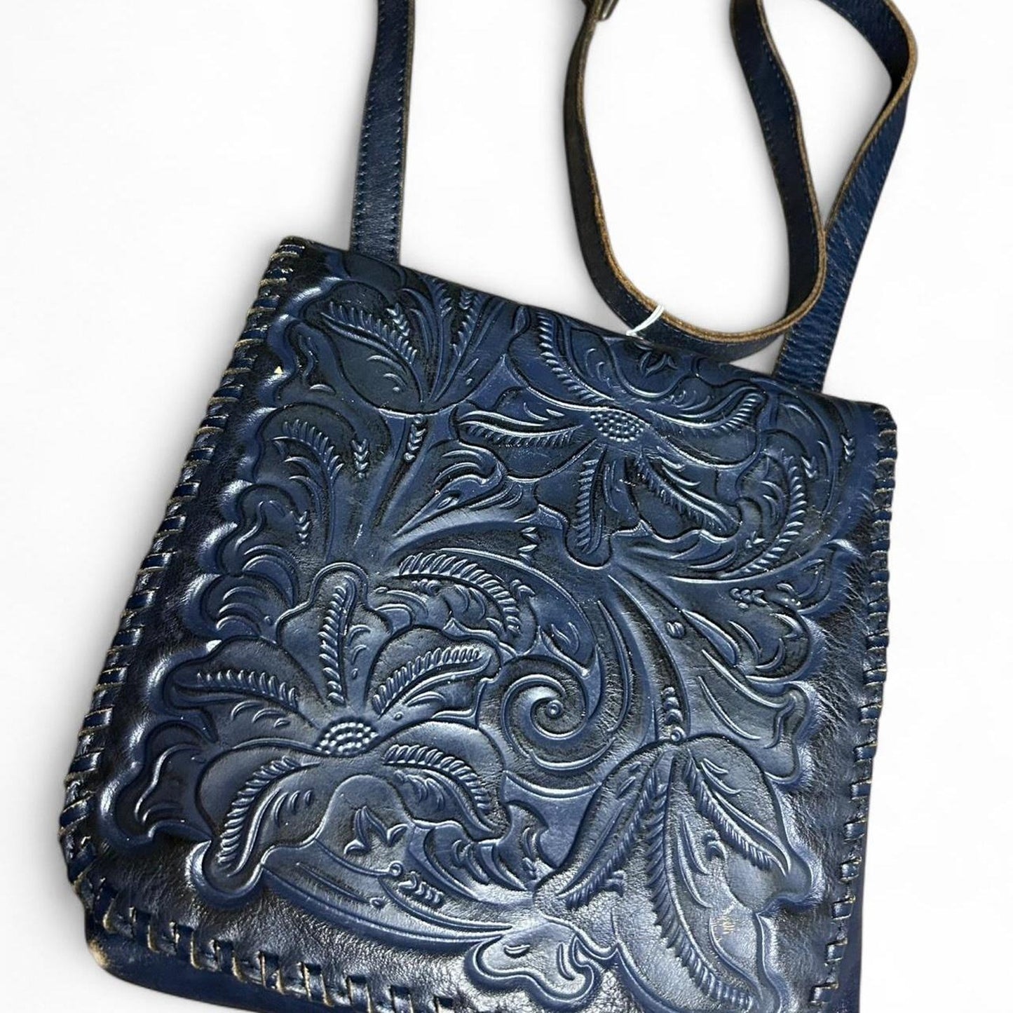 Patricia nash blue tooled leather
