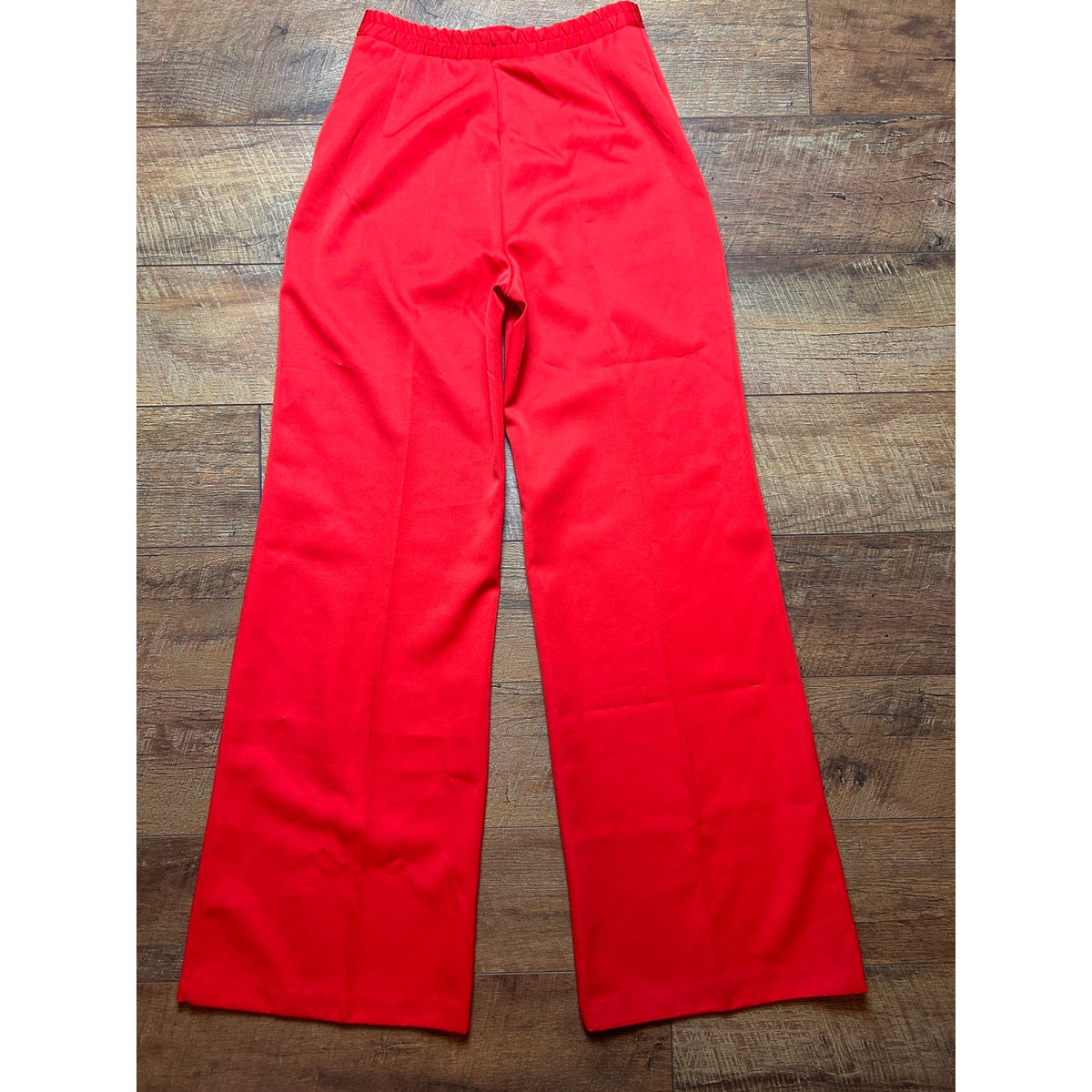 Vintage 70s Fritzi Red Orange Bell Bottom Pants Flare 26x32