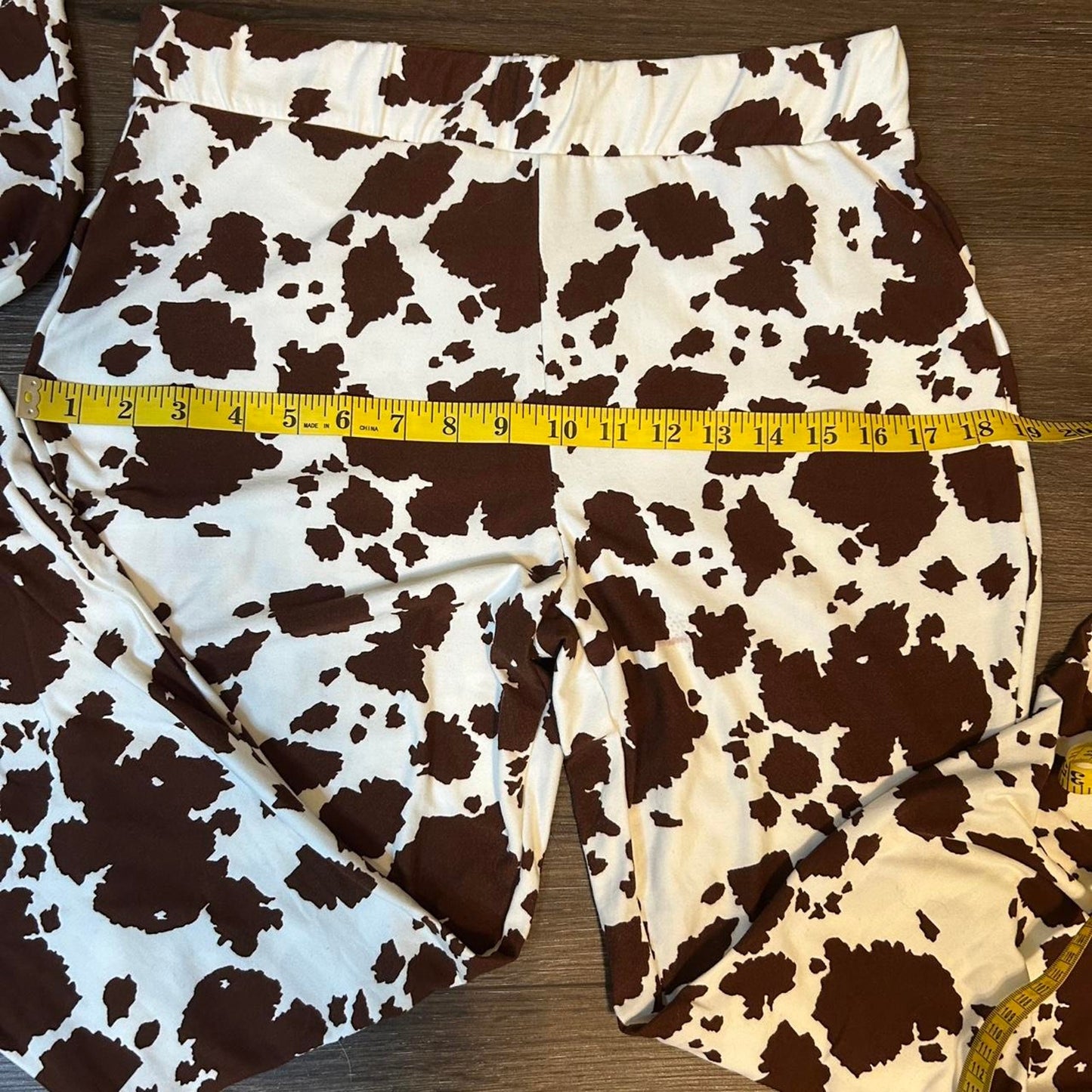 Brown and white cow print