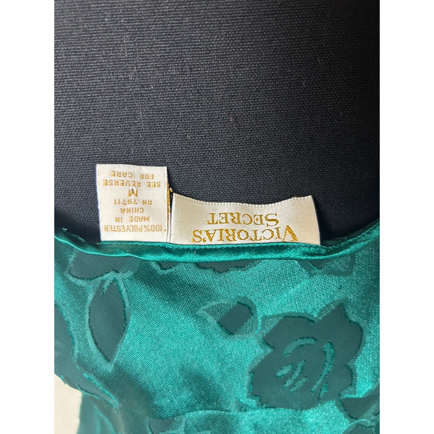 Vintage Victoria's Secret Gold Label smaragdgrünes Maxi-Slip-Kleid aus den 1980er Jahren 💚✨