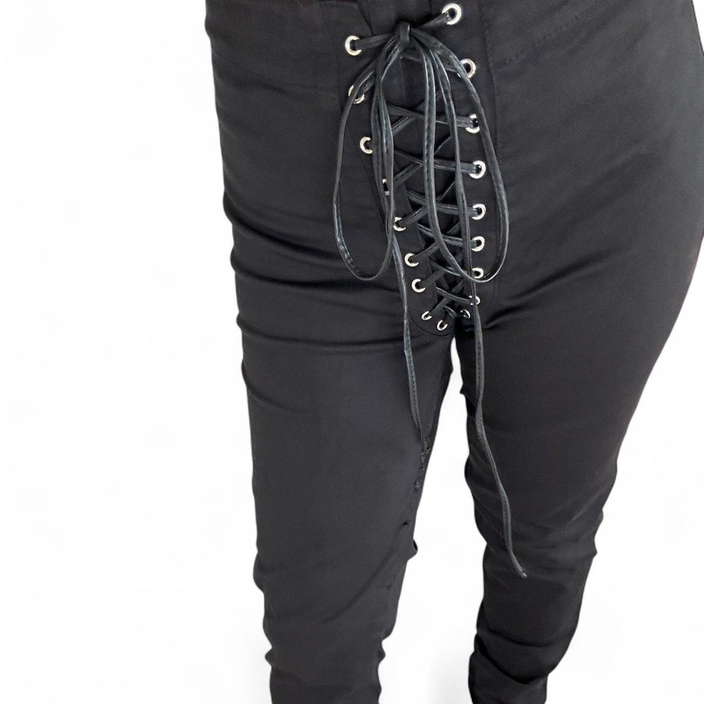 Tripp nyc black lace up distressed