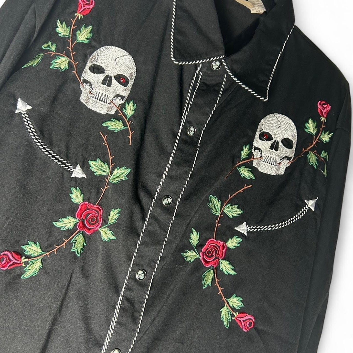 Scully black and red embroidered