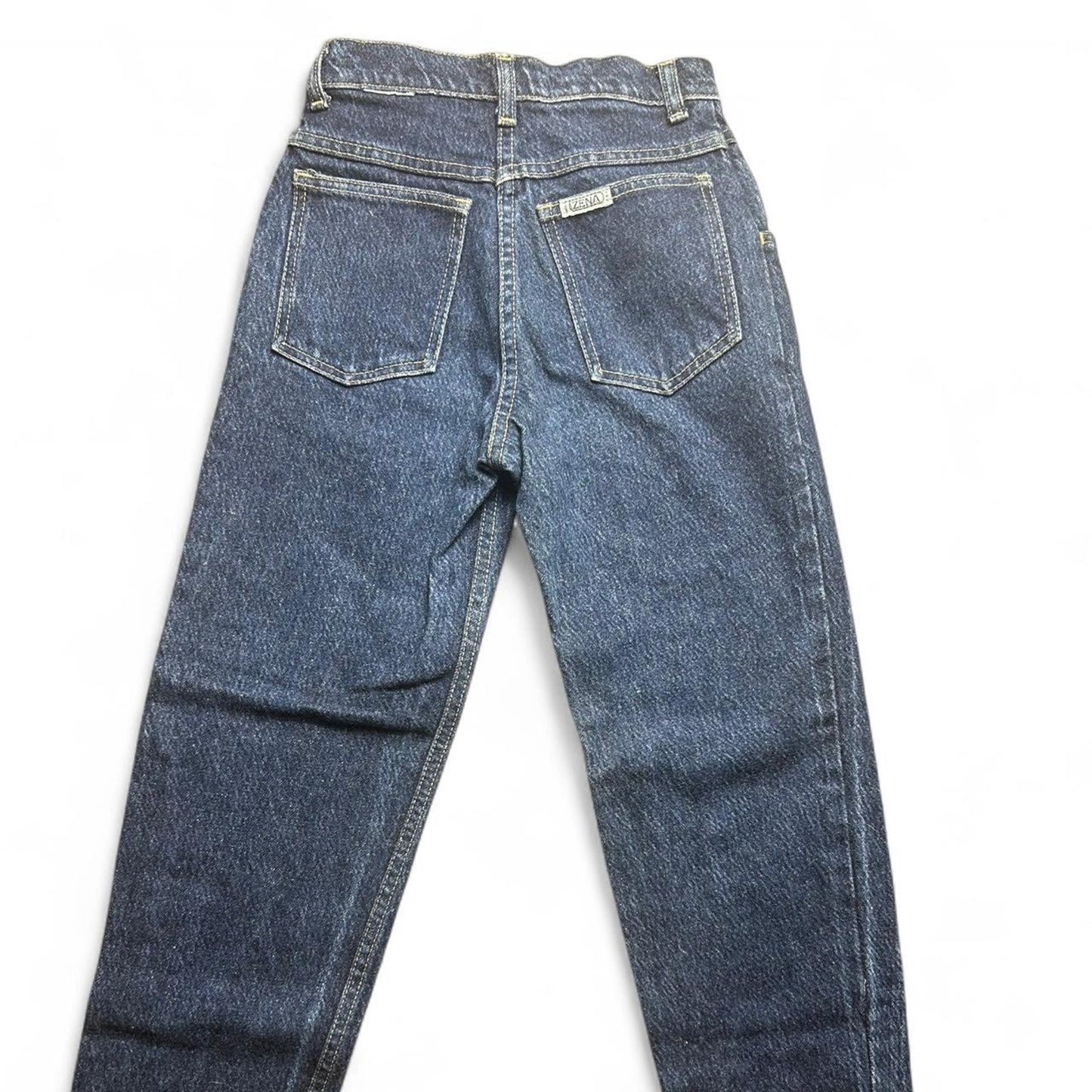 1980's Zena size 24x28 high waisted tapered leg vintage jean