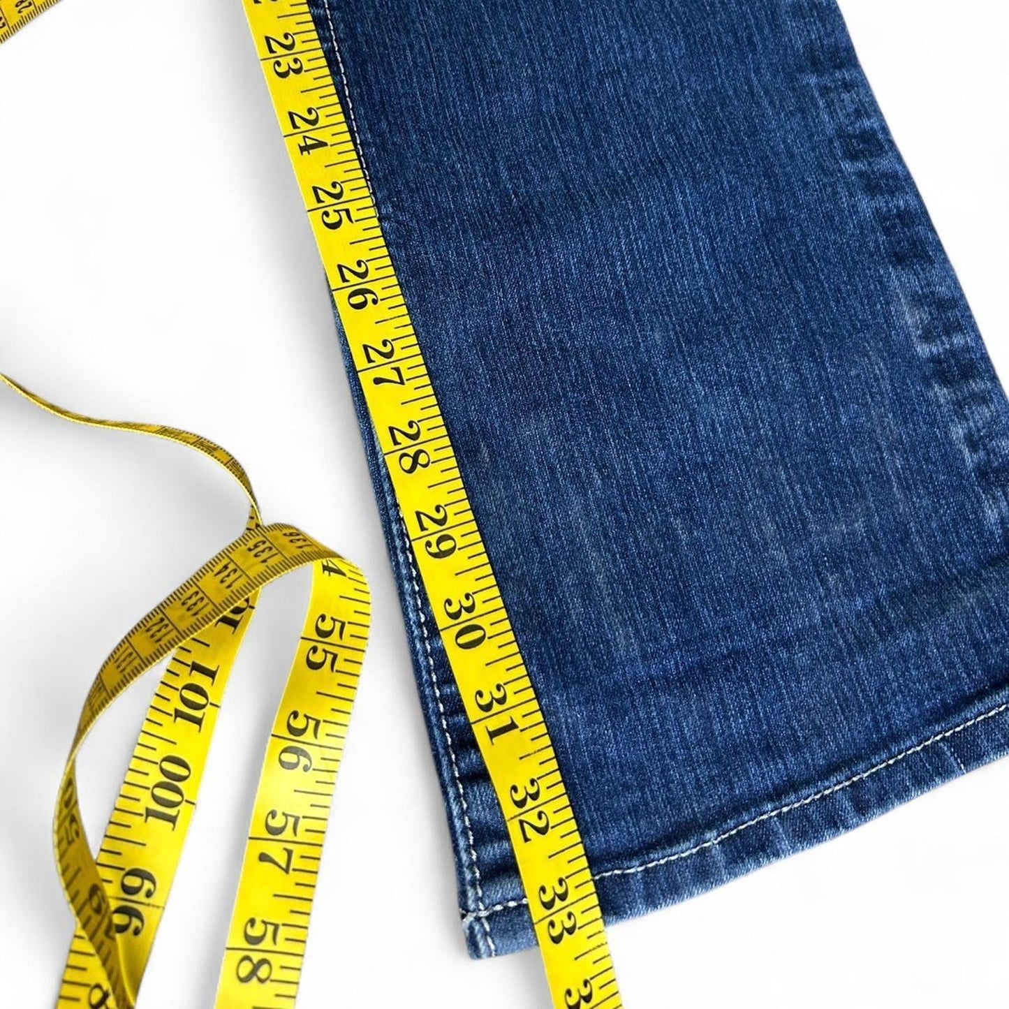 Navy blue bootcut jeans