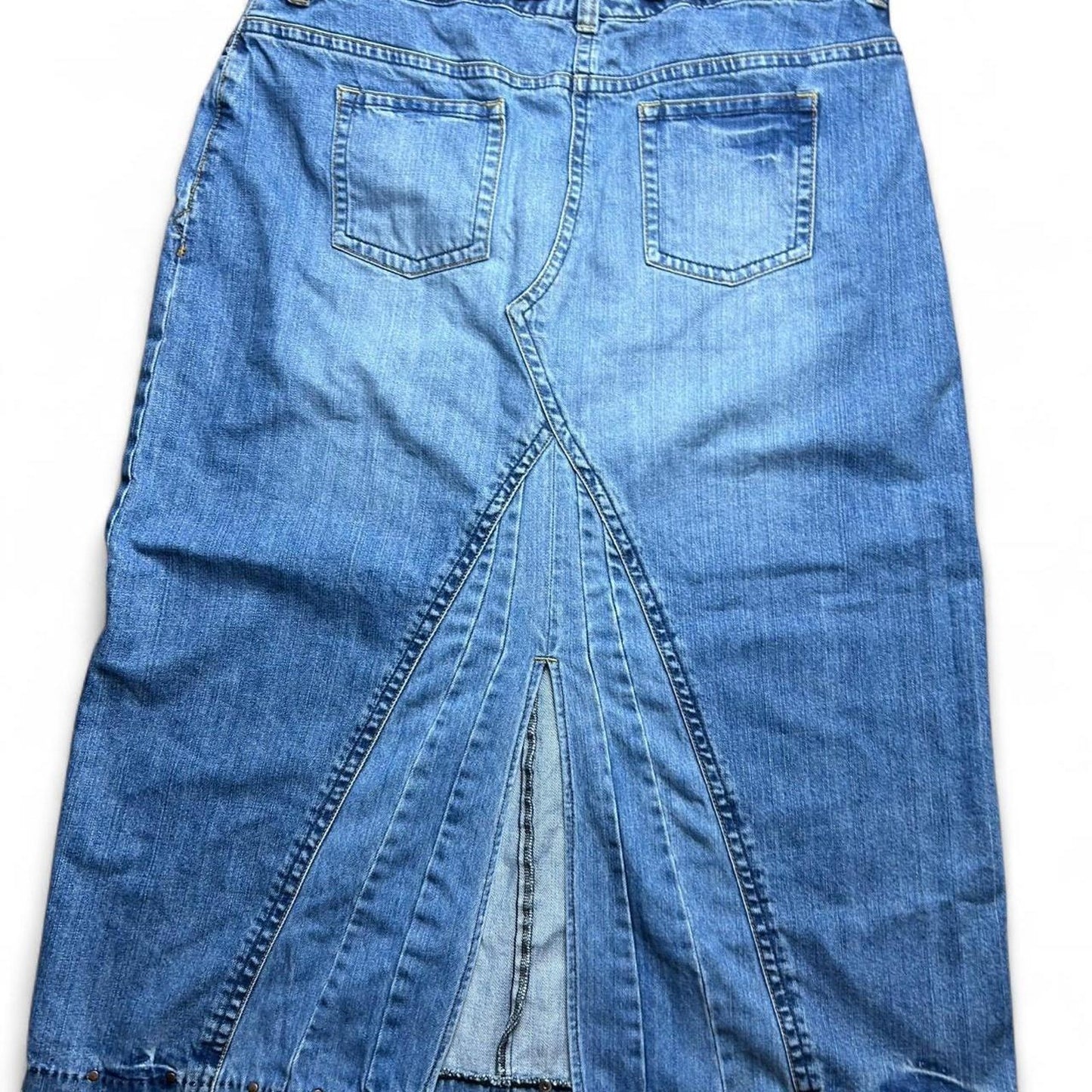 y2k Old navy size 18 plus  special edition distressed Blue denim maxi skirt