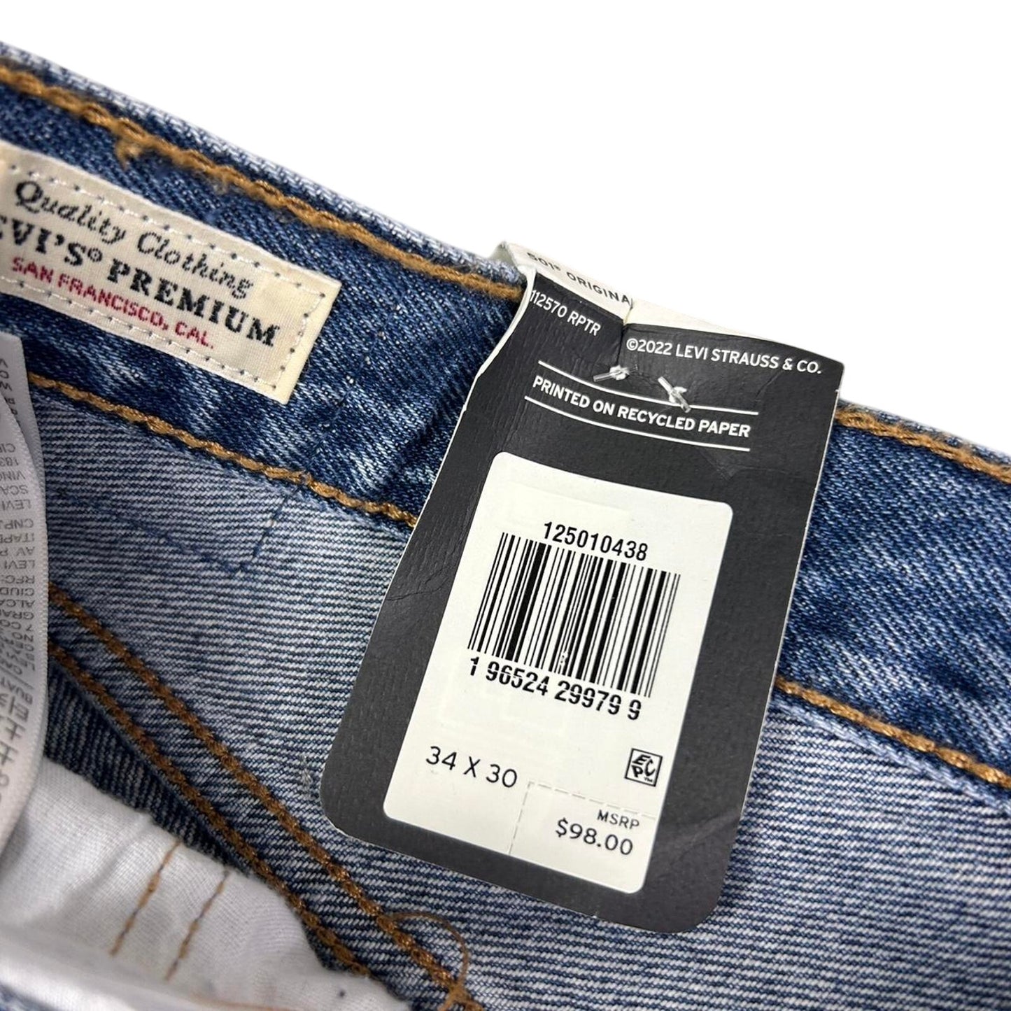 Levis 501 jeans size 34x30