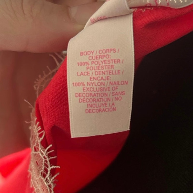 victoria secret eyelash lace slip dress low back hot pink size s