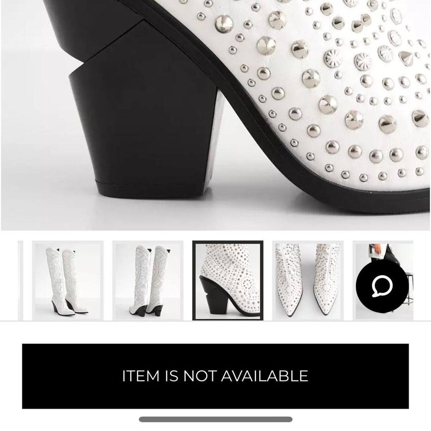 White studded knee high cowgirl boots