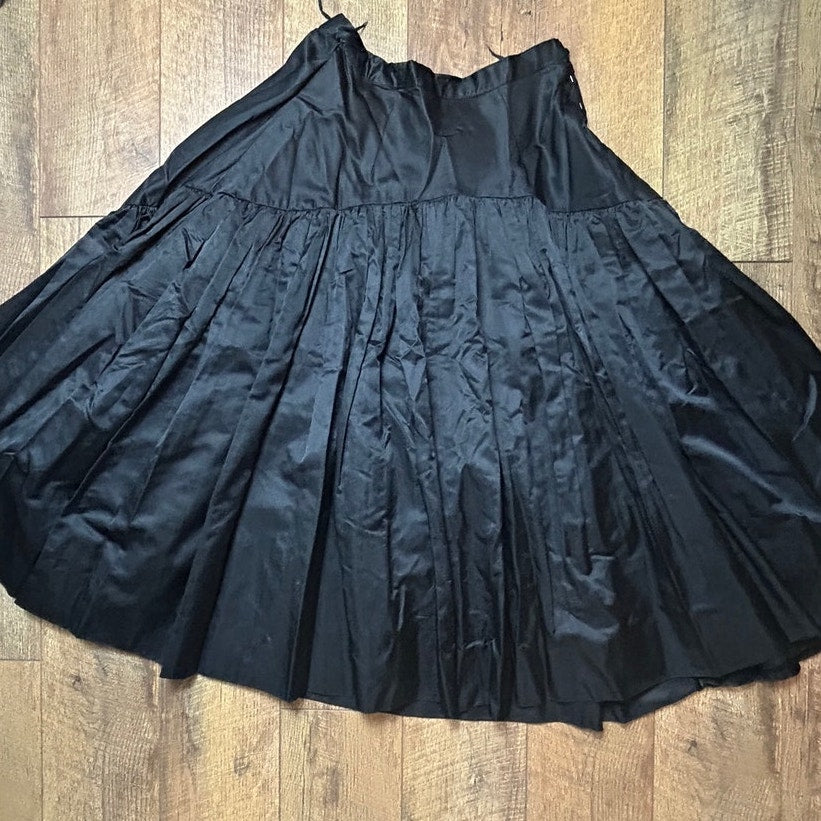 Whimsygoth Conmar Zipper Black Petticoat Skirt