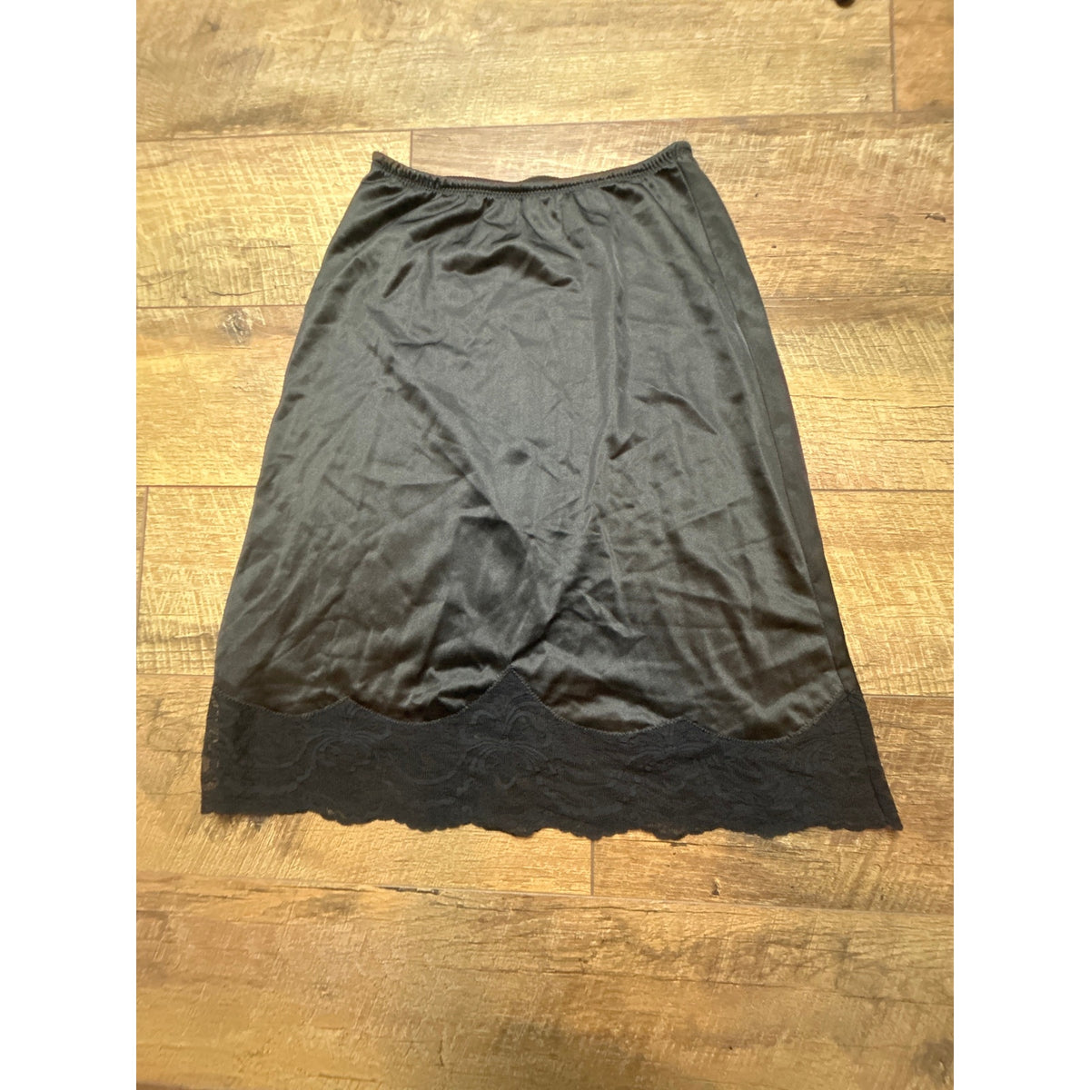 Vintage 60s 70s Formfit Rogers Lace Slip Skirt Petite 6-8 Scalloped Nylon Half Slip