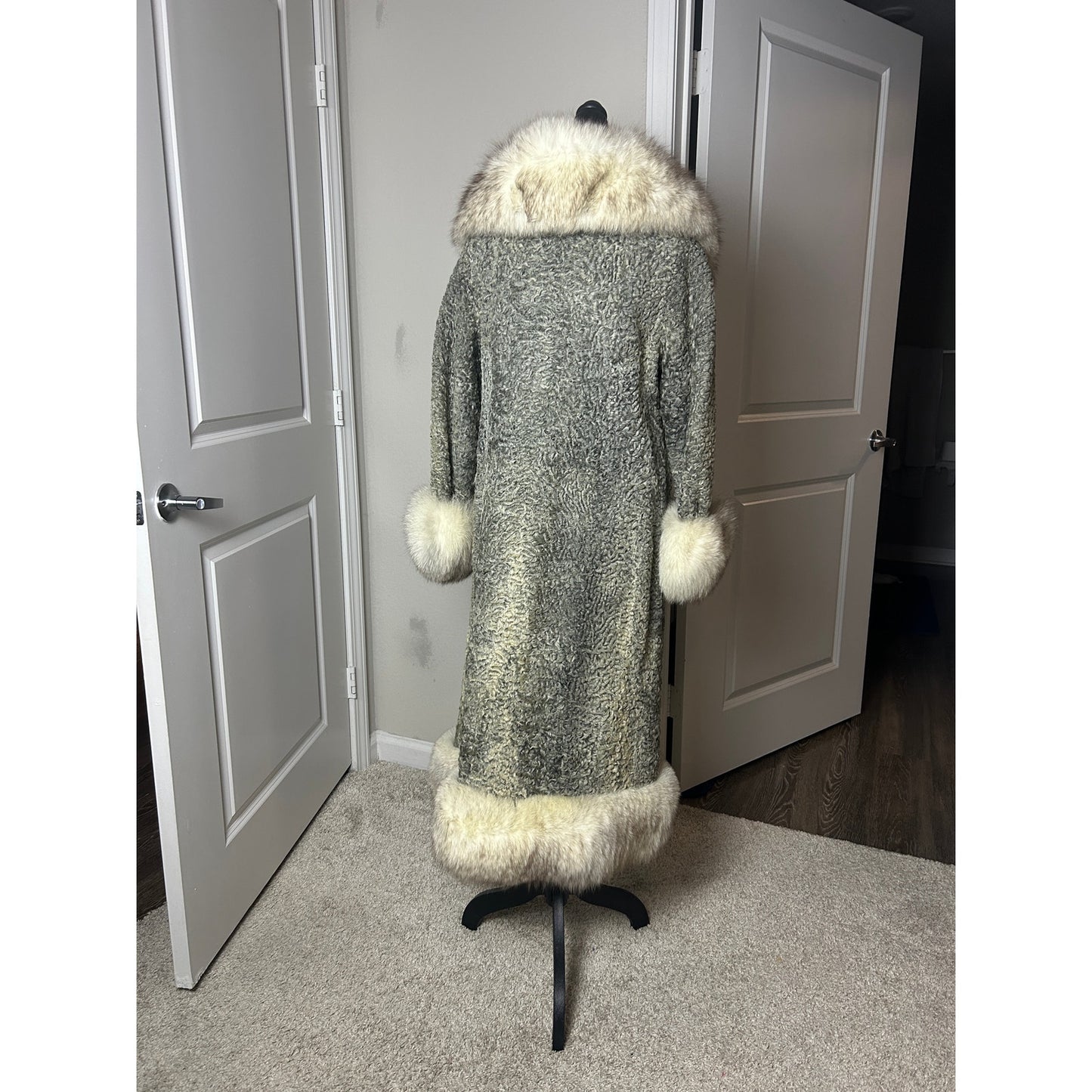 Penny lane sherling afghan coat silver persian lamb size m archival fashion