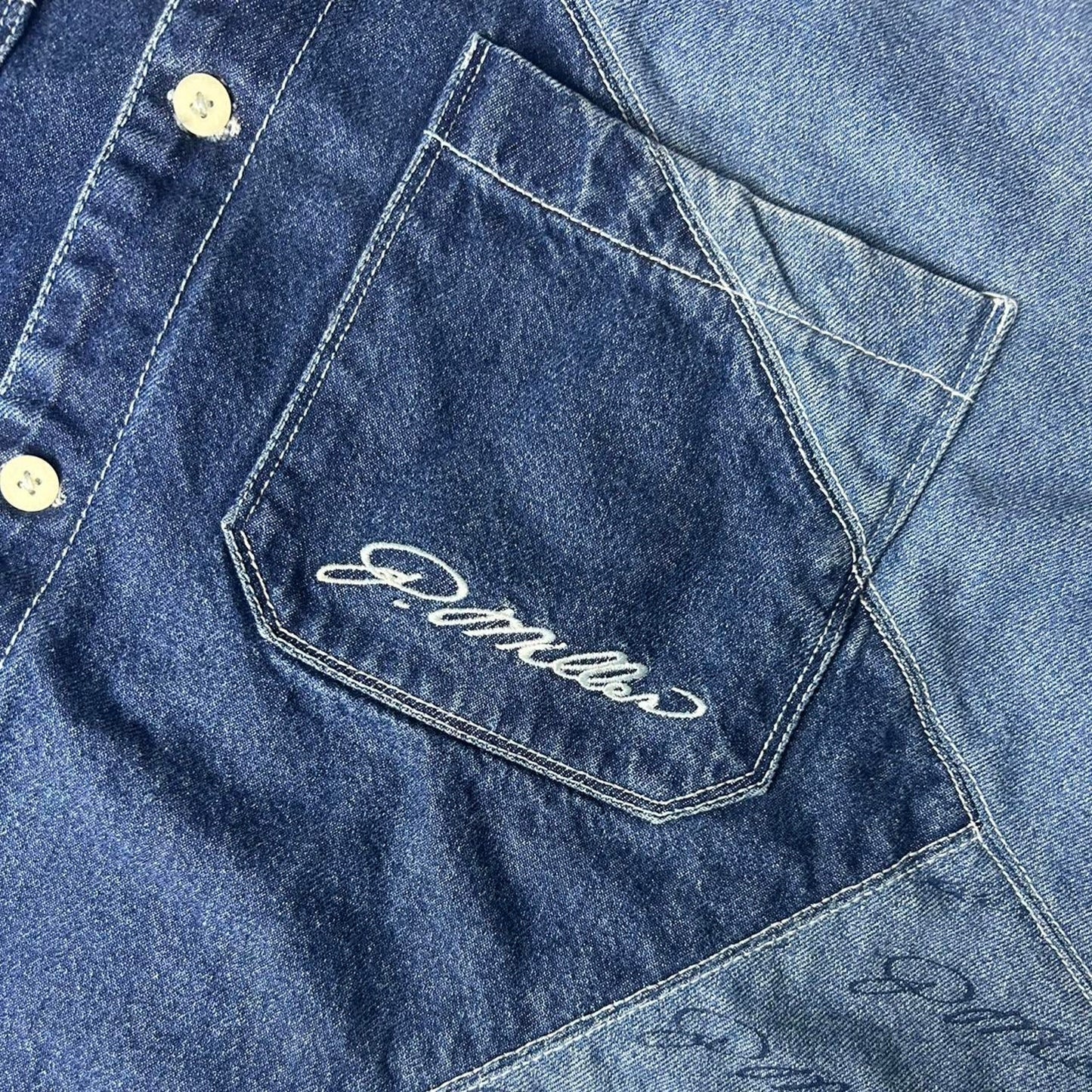 Vintage p miller patchwork denim
