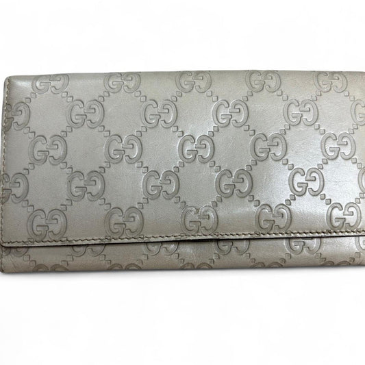 Gucci guccissima cream monogram leather