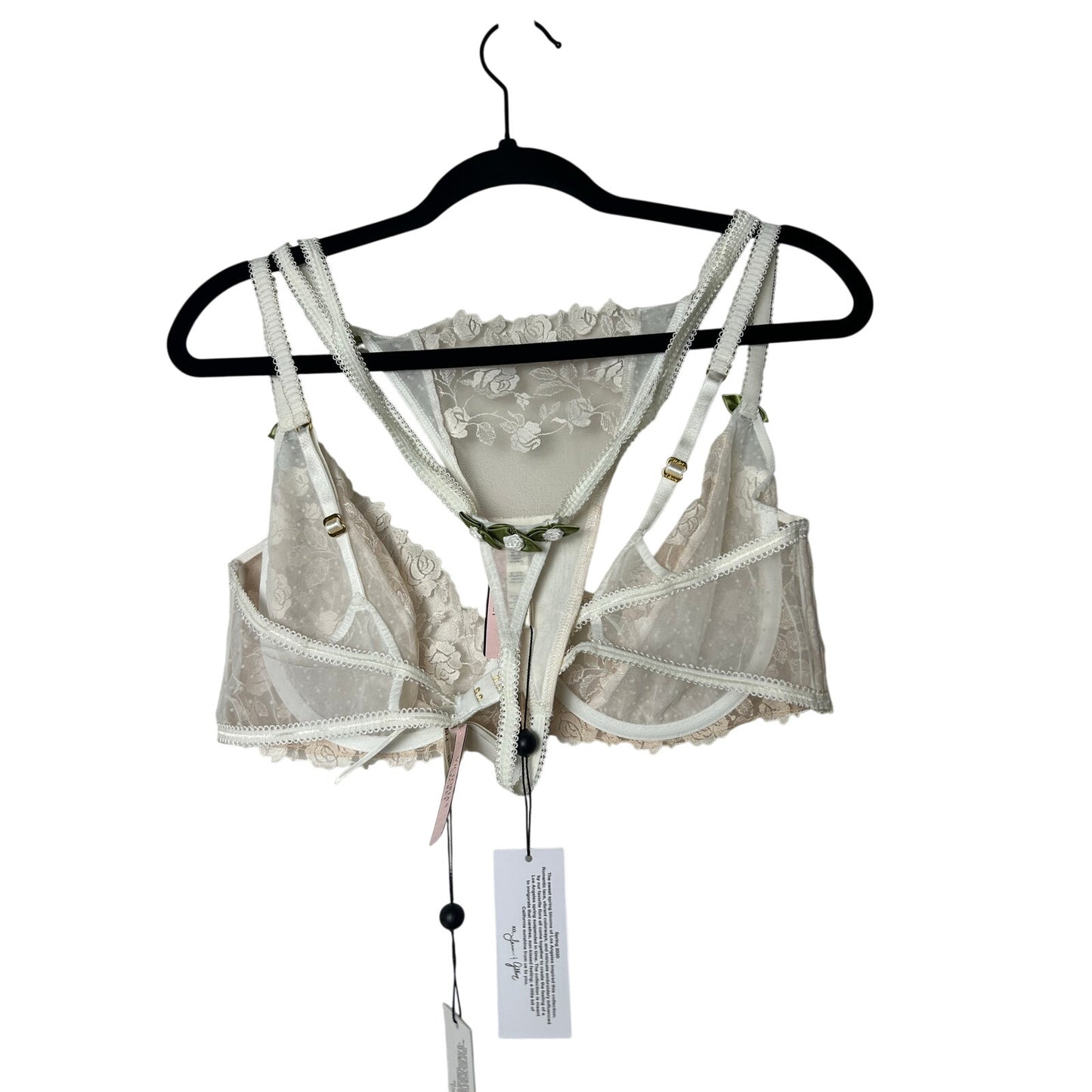 For love & lemons unlined bra set size xl