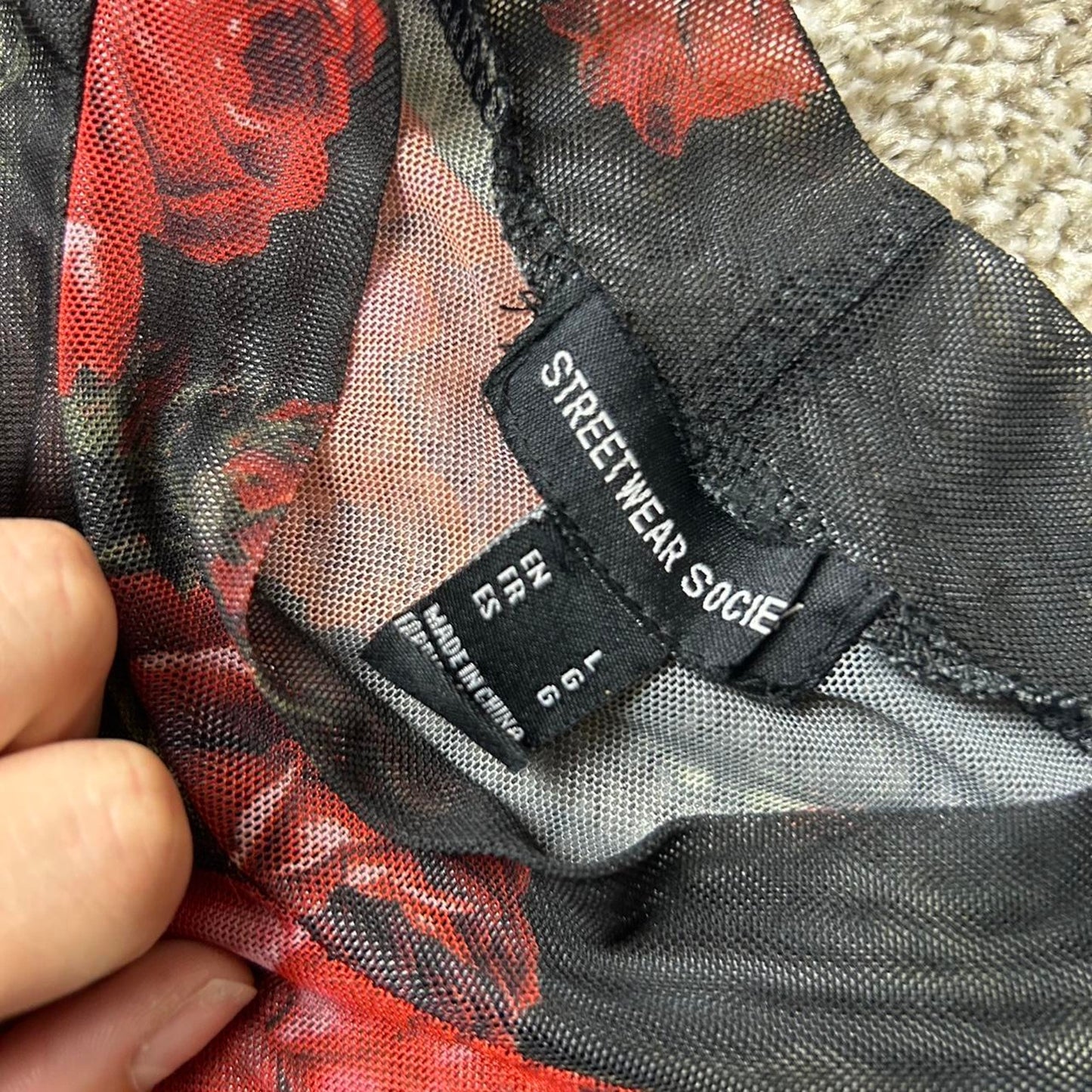 Streetwear society sheer red