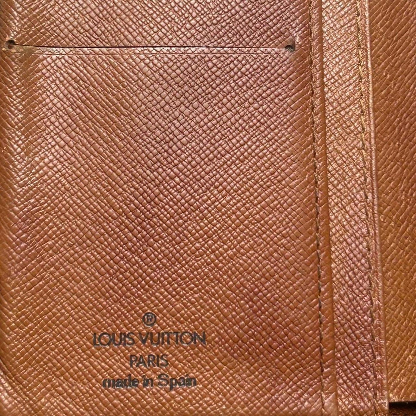 Brown louis Vuitton bifold french portefeuille viennois purse monogram kiss lock
