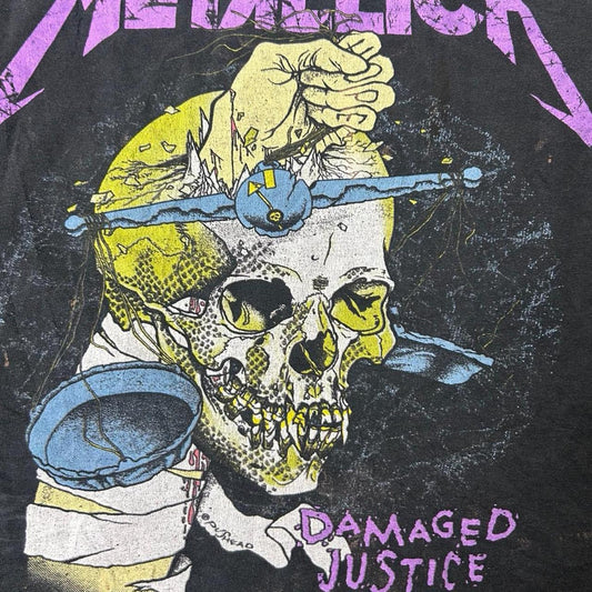 Metallica damaged justice skull tee