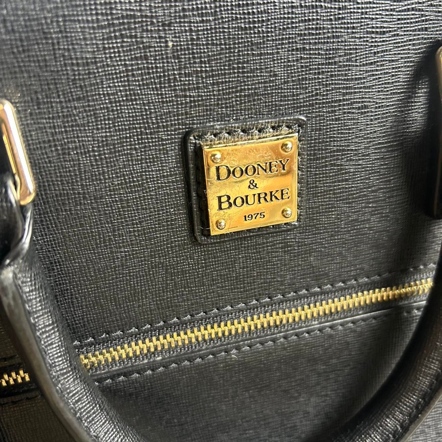 Black leather dooney bourke