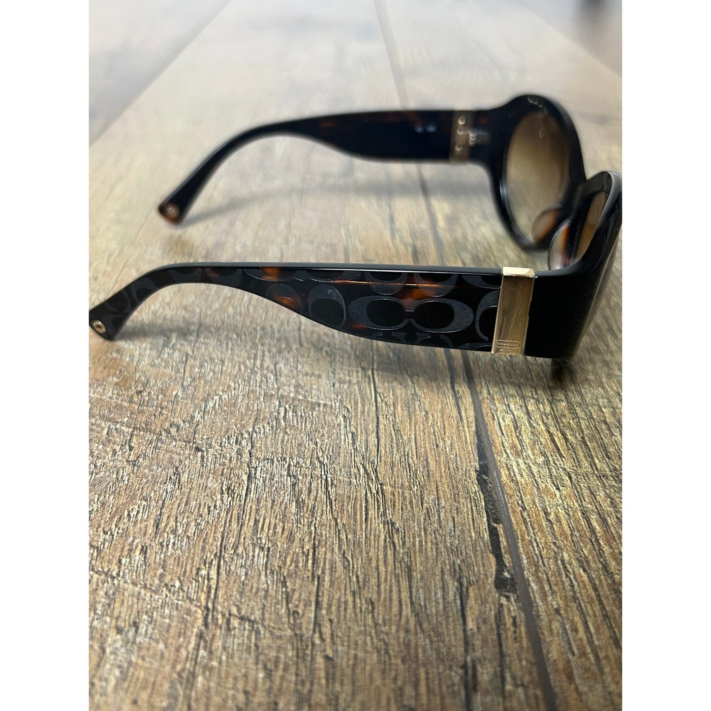 coach y2k sunglasses circle bug eye monogram