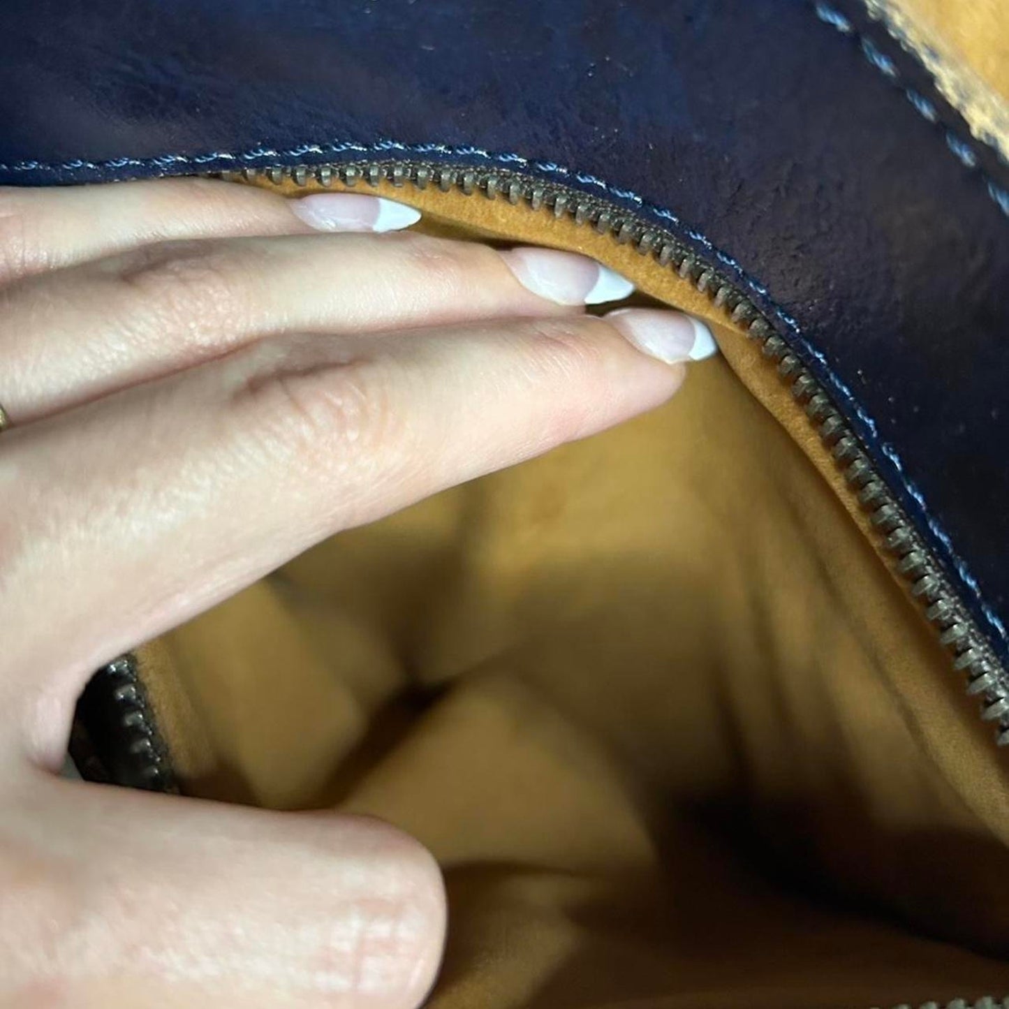 Patricia nash blue tooled leather