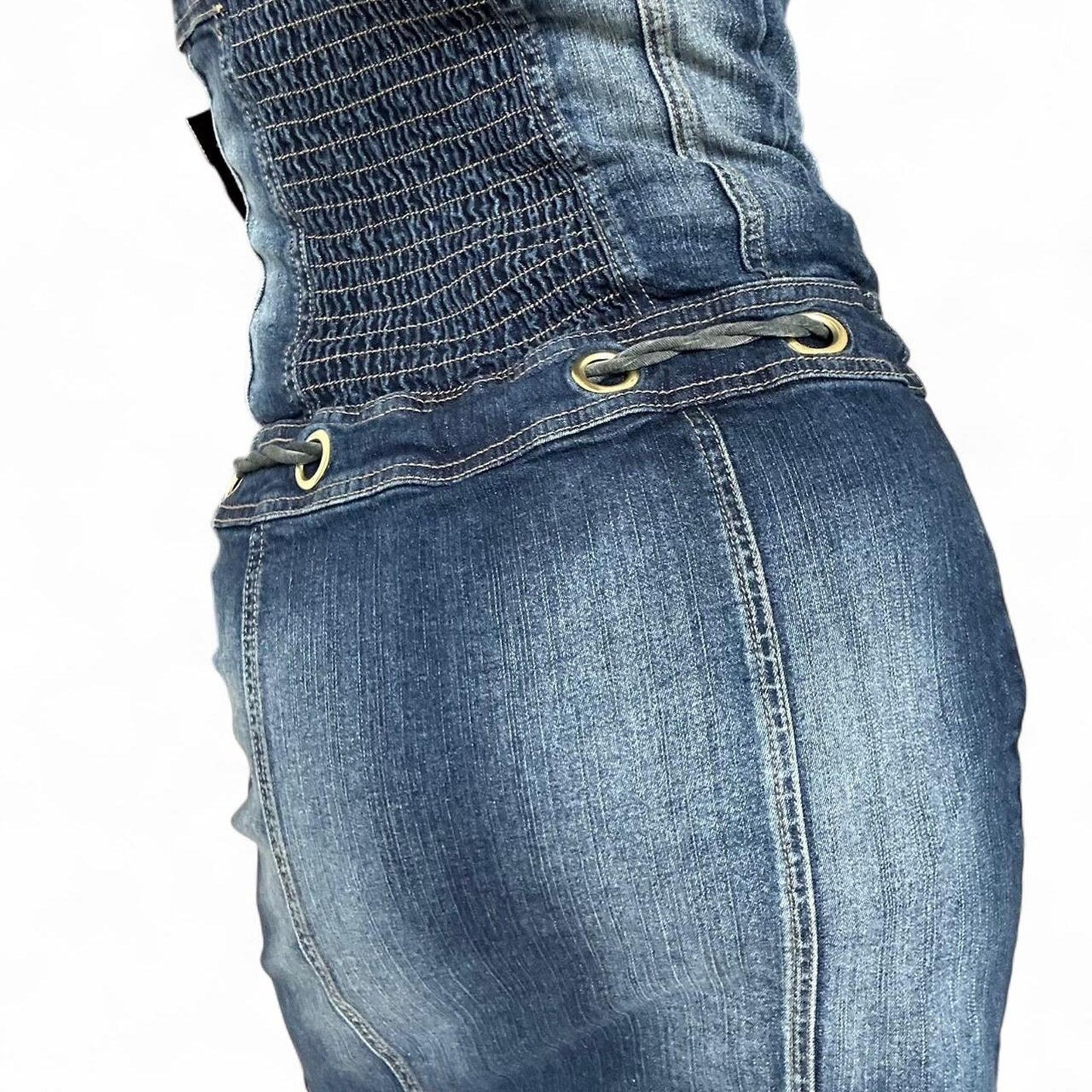 Baby phat denim corset dress