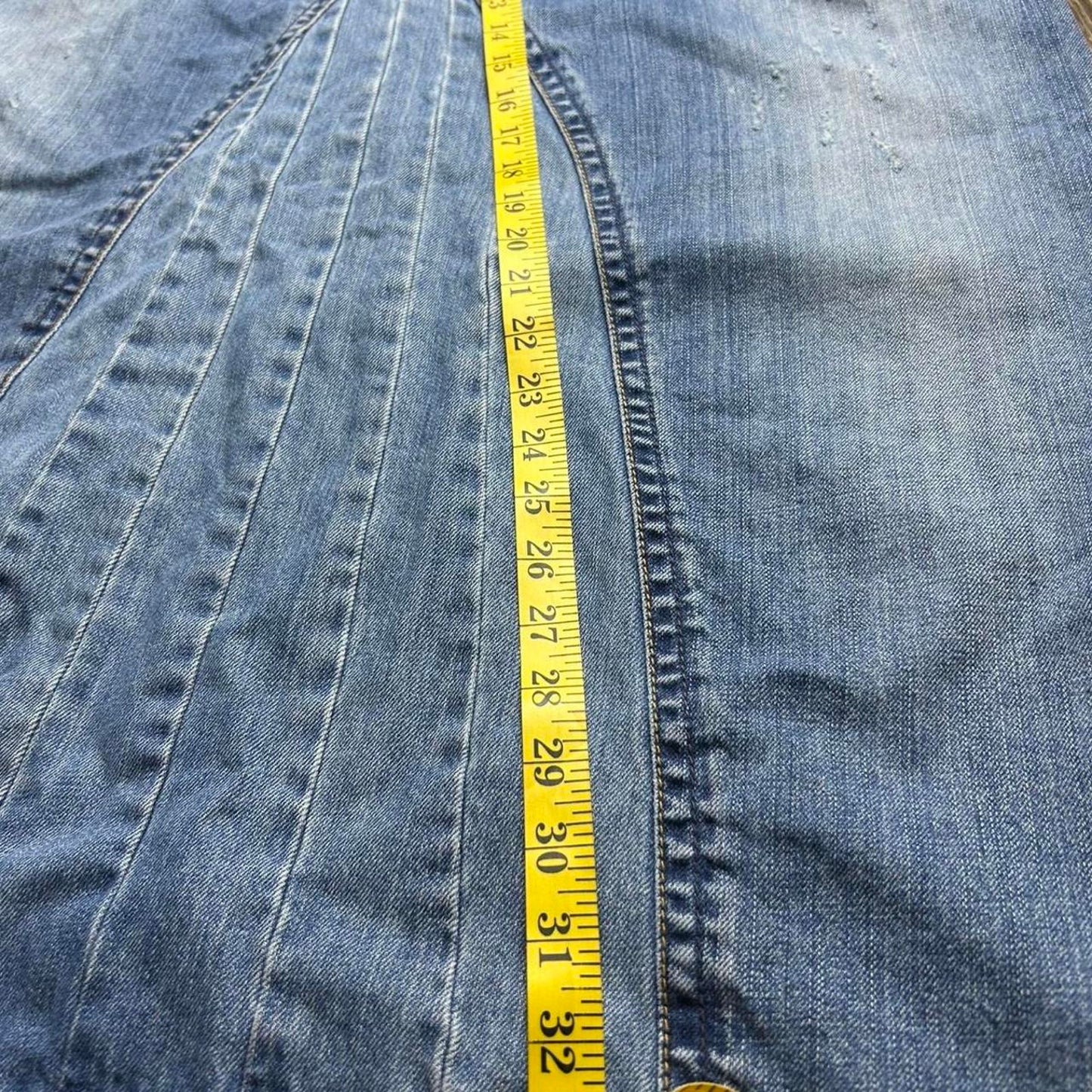 y2k Old navy size 18 plus  special edition distressed Blue denim maxi skirt