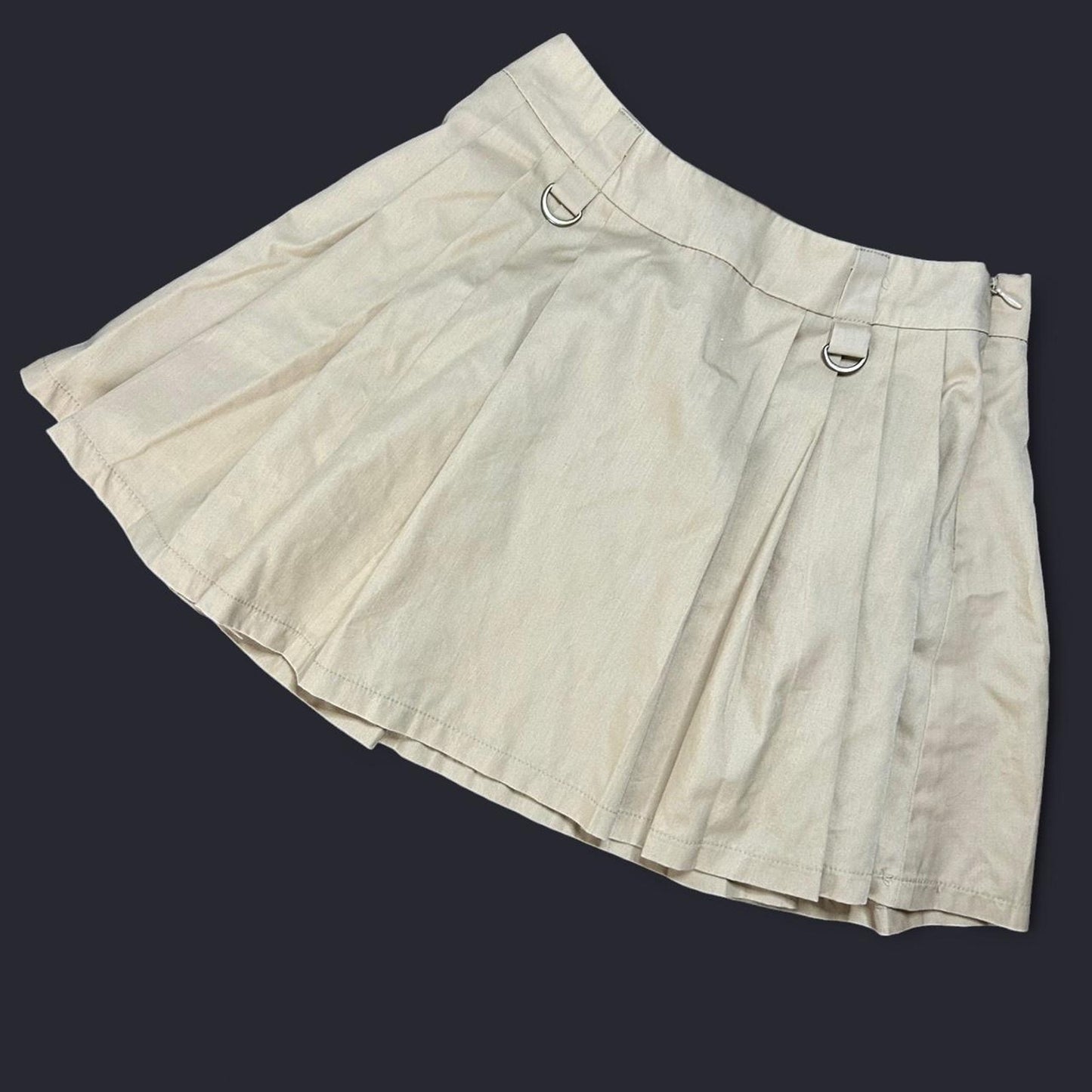Forever21 cream pleated mini skirt