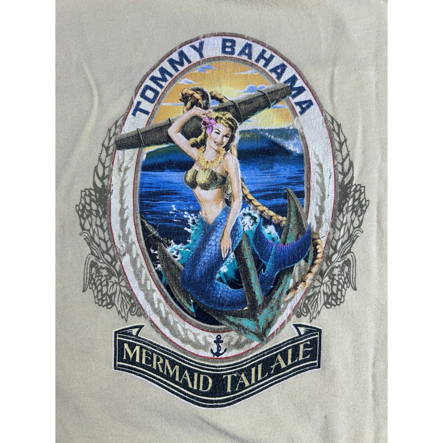 T-shirt Tommy Bahama Mermaid Pinup Girl – T-shirt graphique tropical Resort