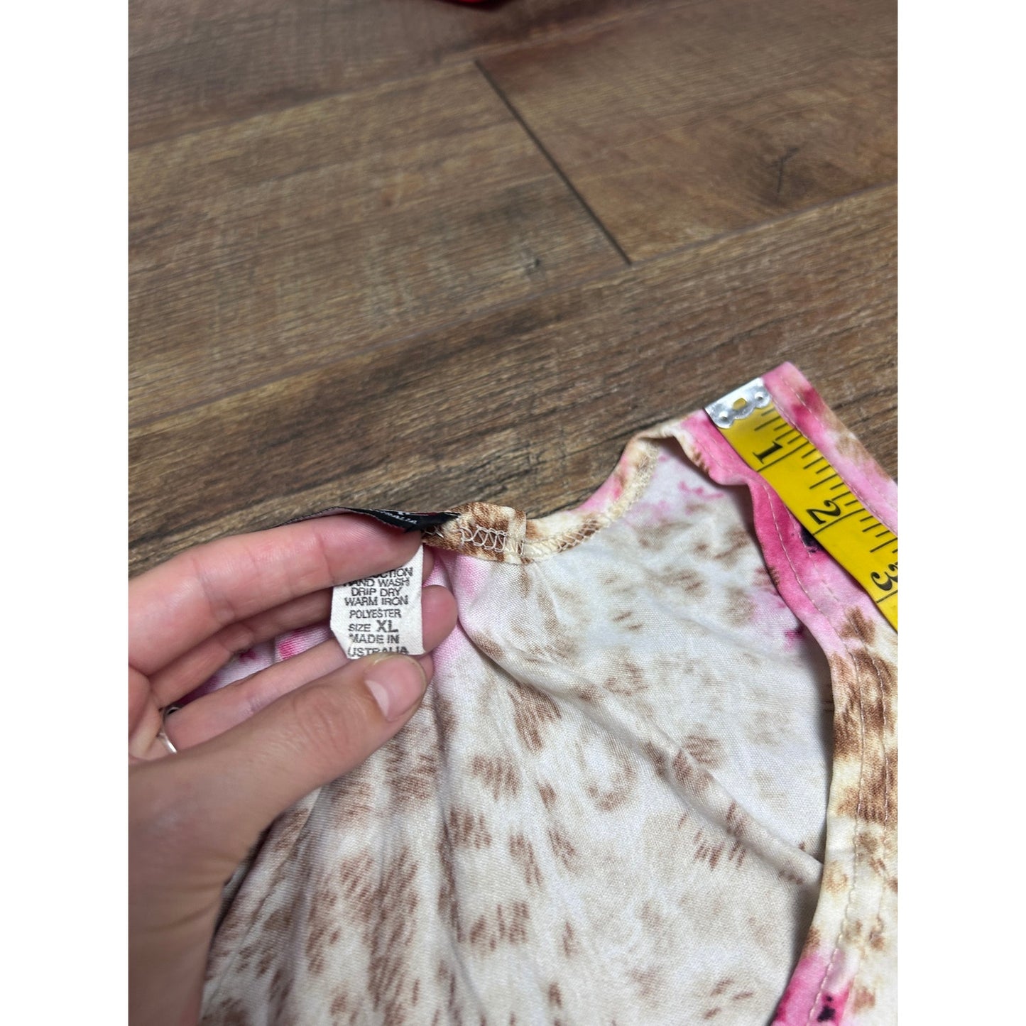 Vintage wet seal Australia baby doll rose and leopard print top size xl